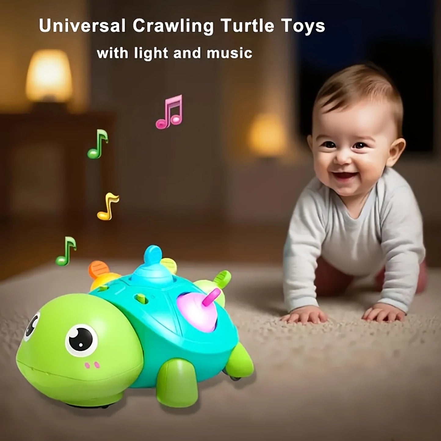 Puzzle Music Obstacle Turtle Toy For Baby Learning To Walk