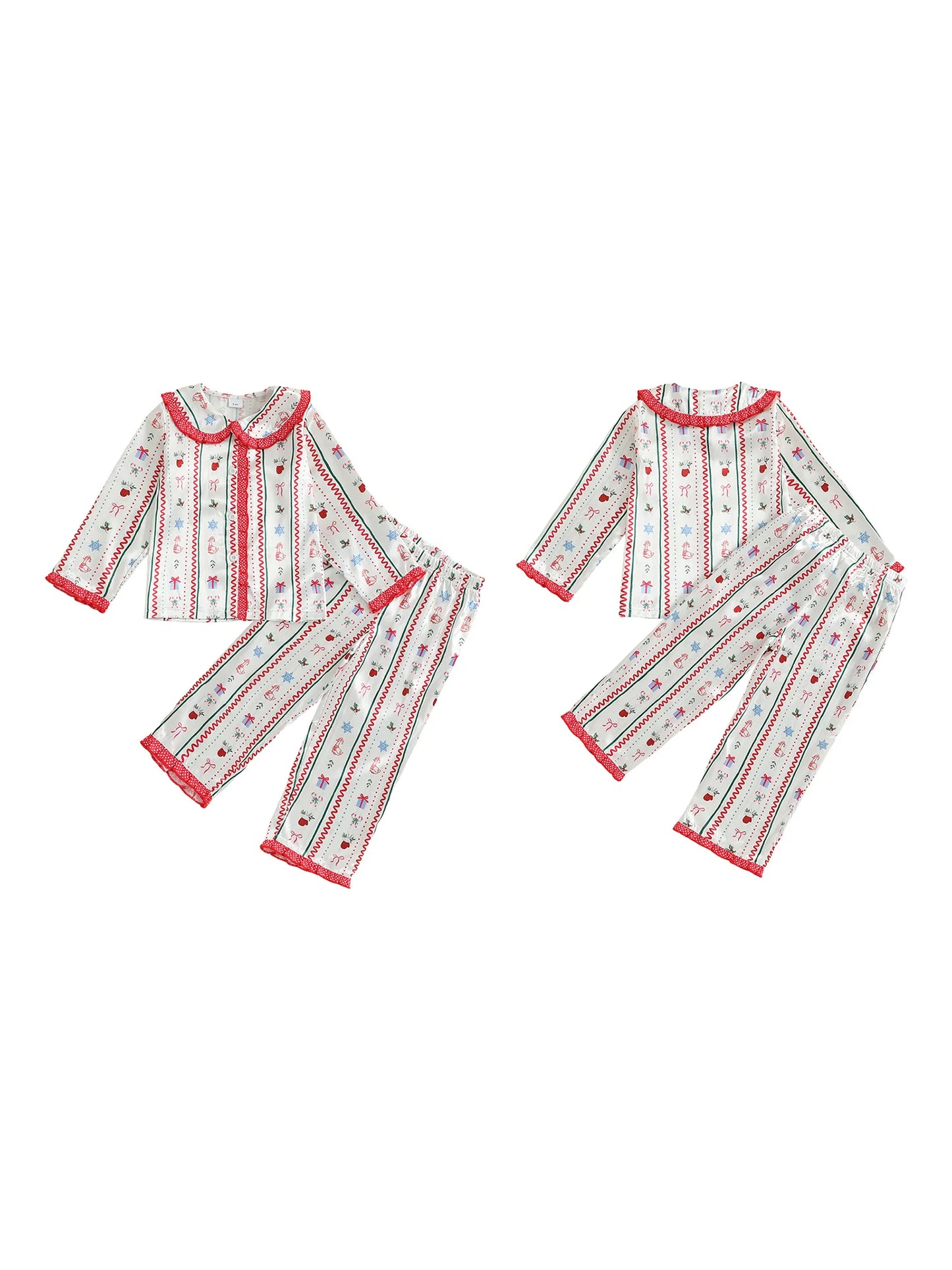 Winter Pajama Set For Boys Cozy Sleepwear With Elastic Waist