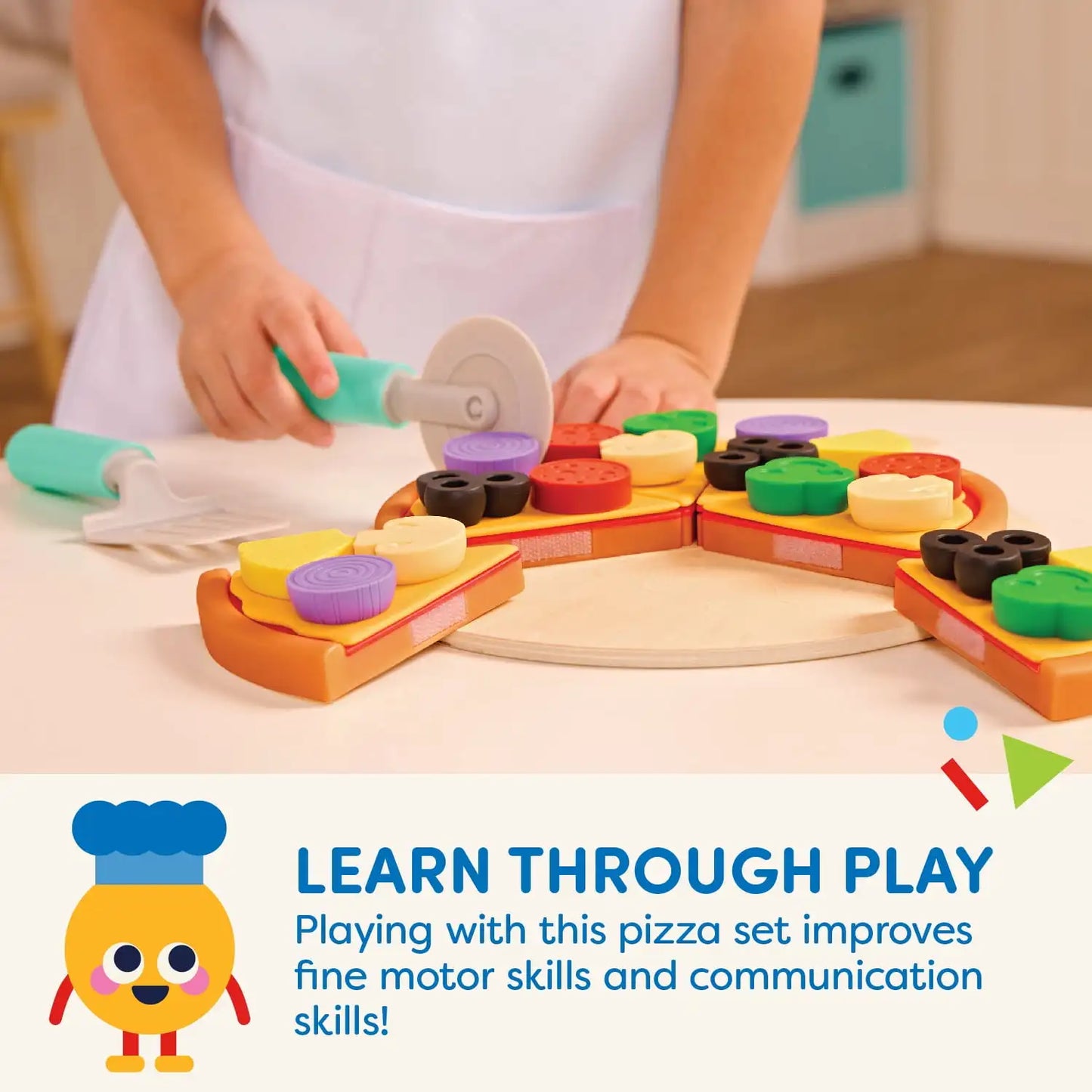 SHXI Pizza Slice Toy Set With Multicolor Toppings And Board