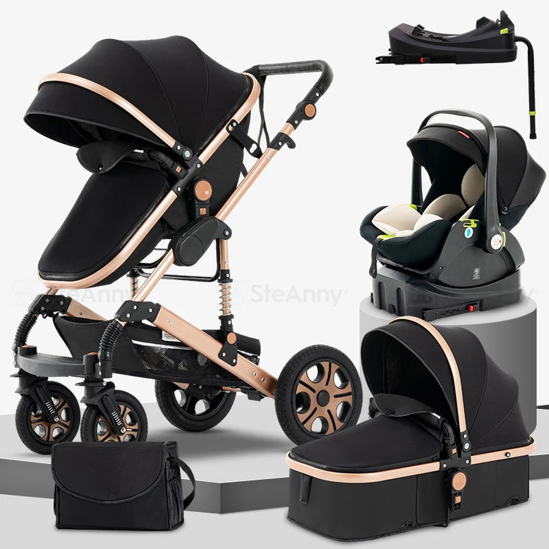 SteAnny 3 In 1 Baby Stroller Travel With Isofix Base