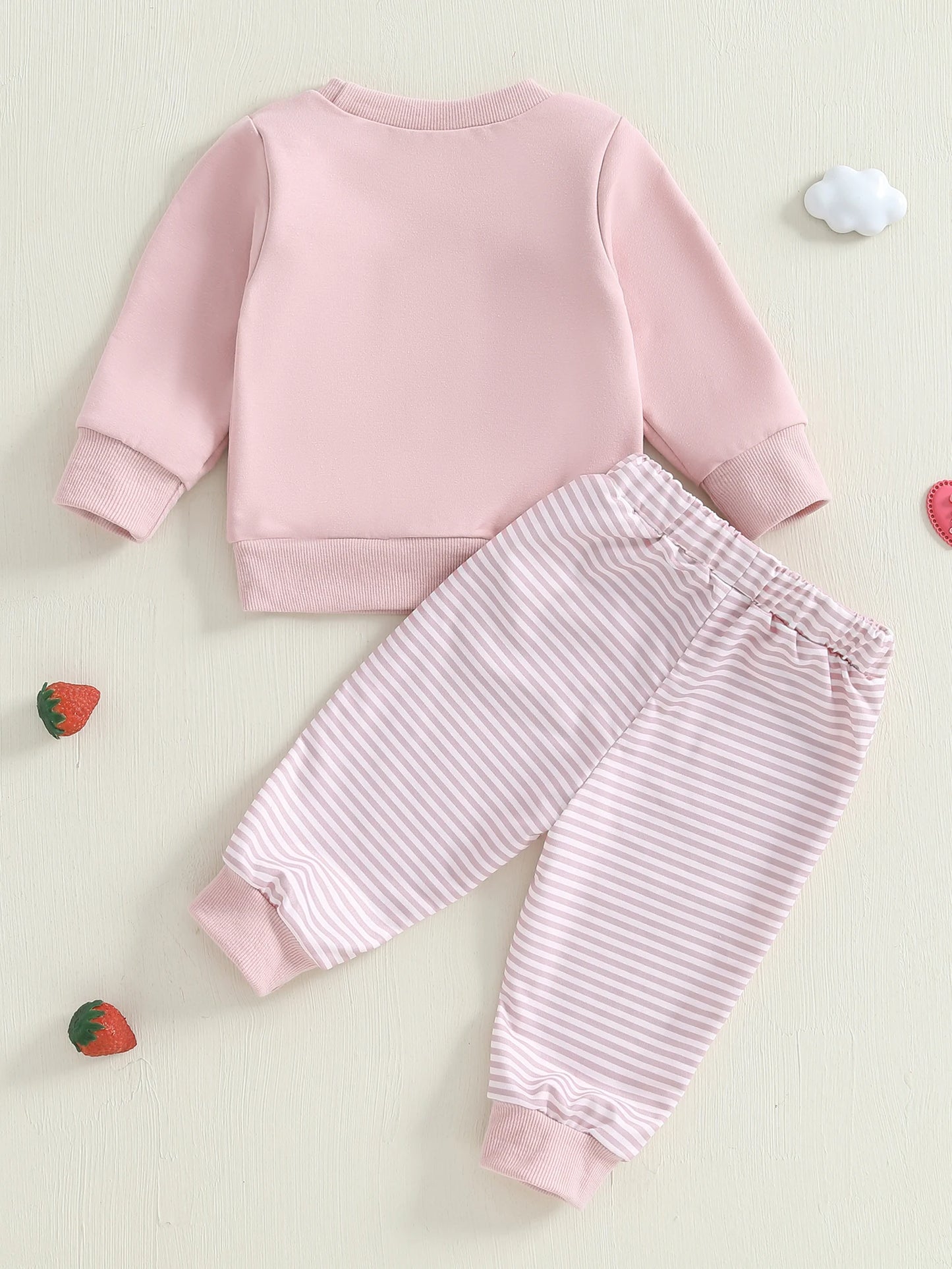 Autumn Floral 2 Piece Baby Girl Outfit Set Bowknot Skirt