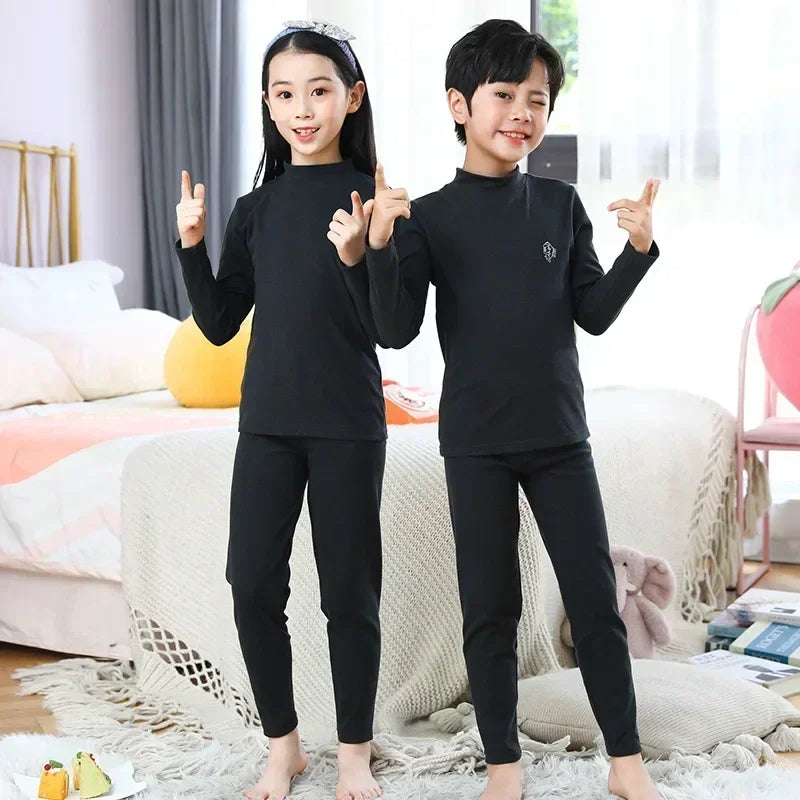 YSOYOKCN Kids Thermal Underwear Set Unisex Fleece Pajamas Winter