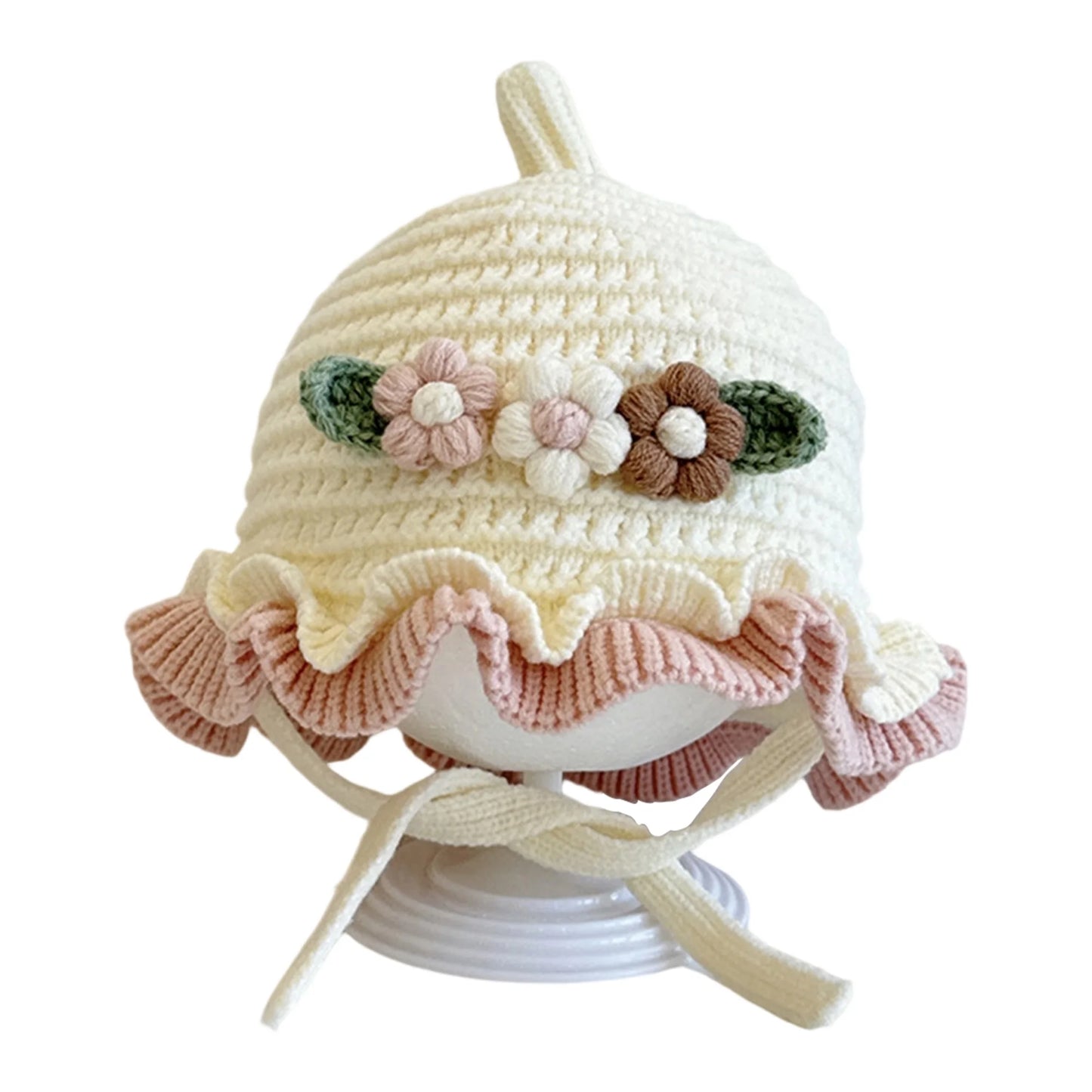 Guangdong Cute Toddler Pom Pom Beanie Hat With Ear Flaps