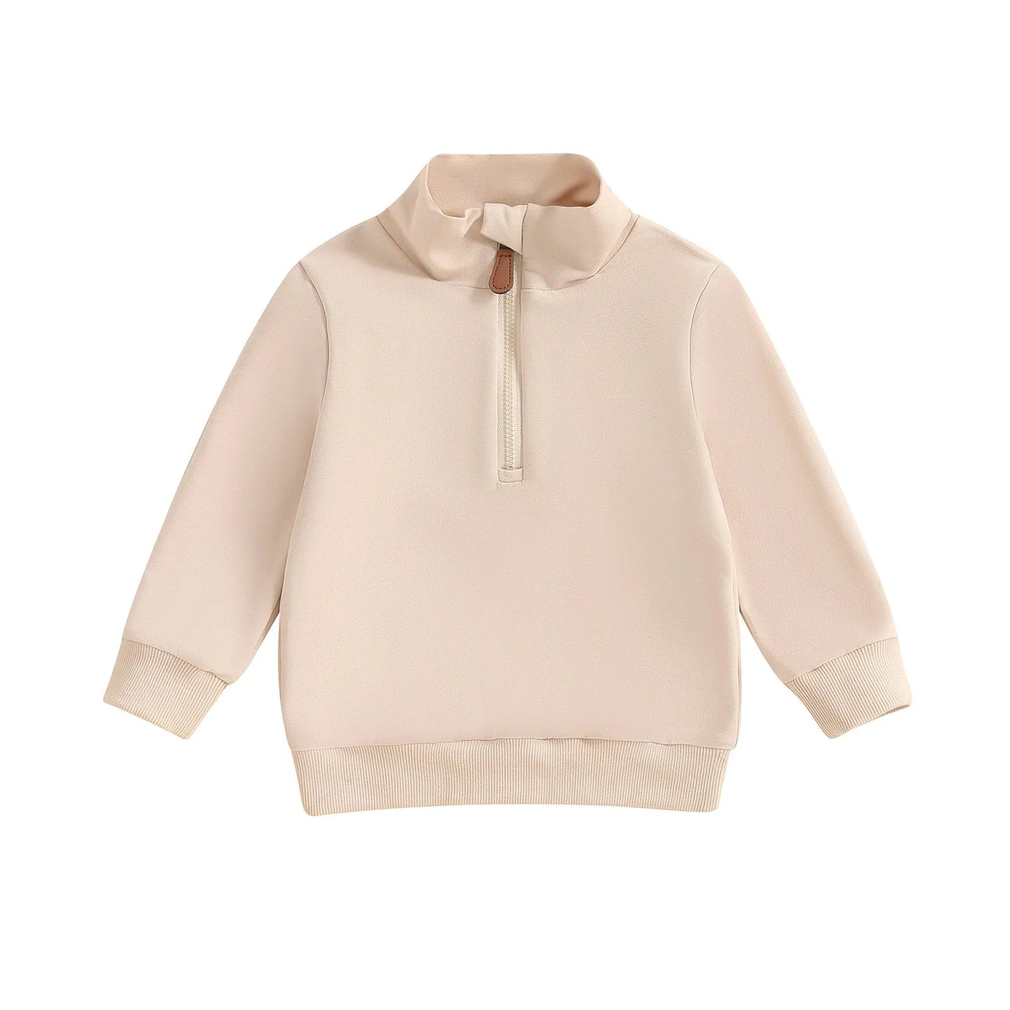 Toddler Boy Warm Fleece Pullover Half Zip Mock Neck Sweatshirt