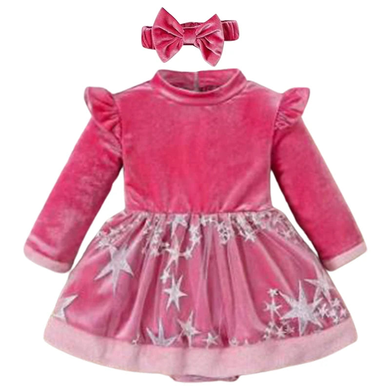 Pudcoco Toddler Girls Winter Reindeer Dress Set Leggings