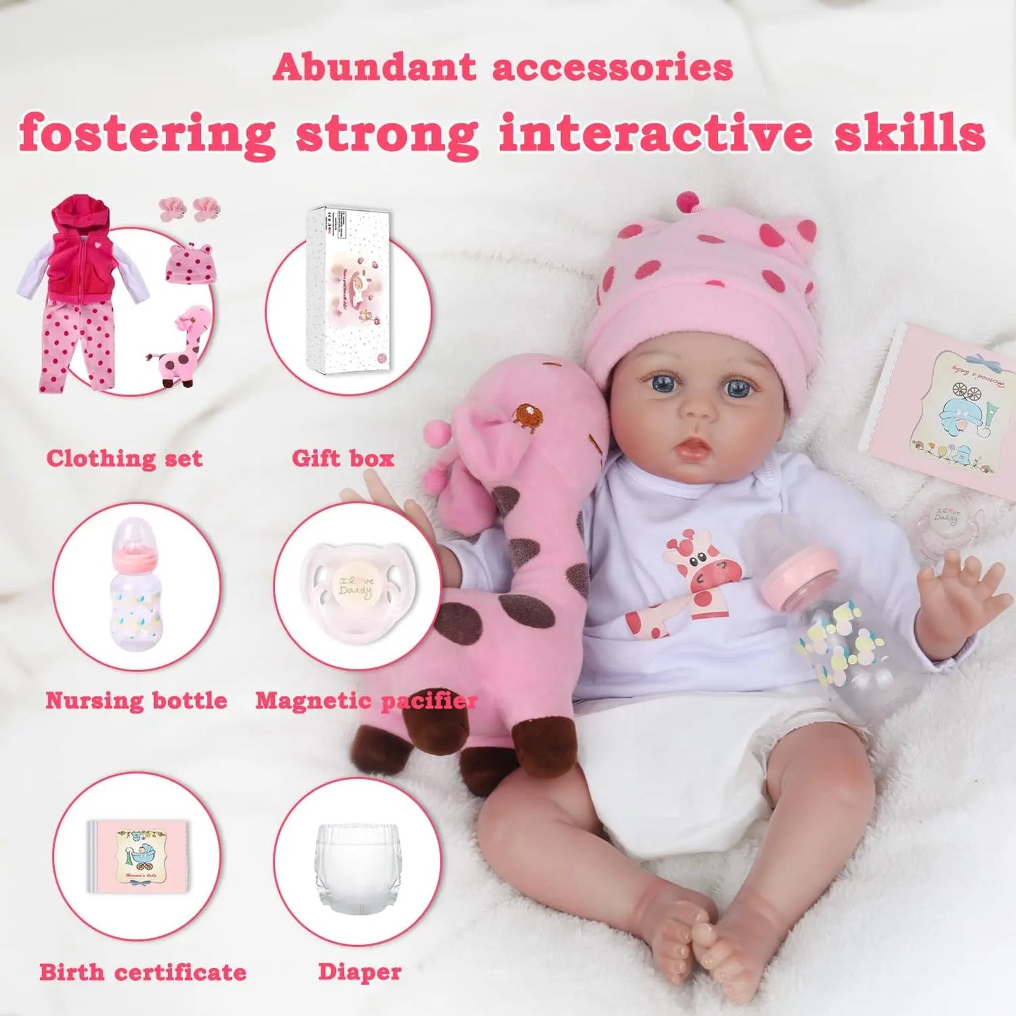 KAYDORACN Reborn Baby Doll Lucy Realistic Soft Vinyl