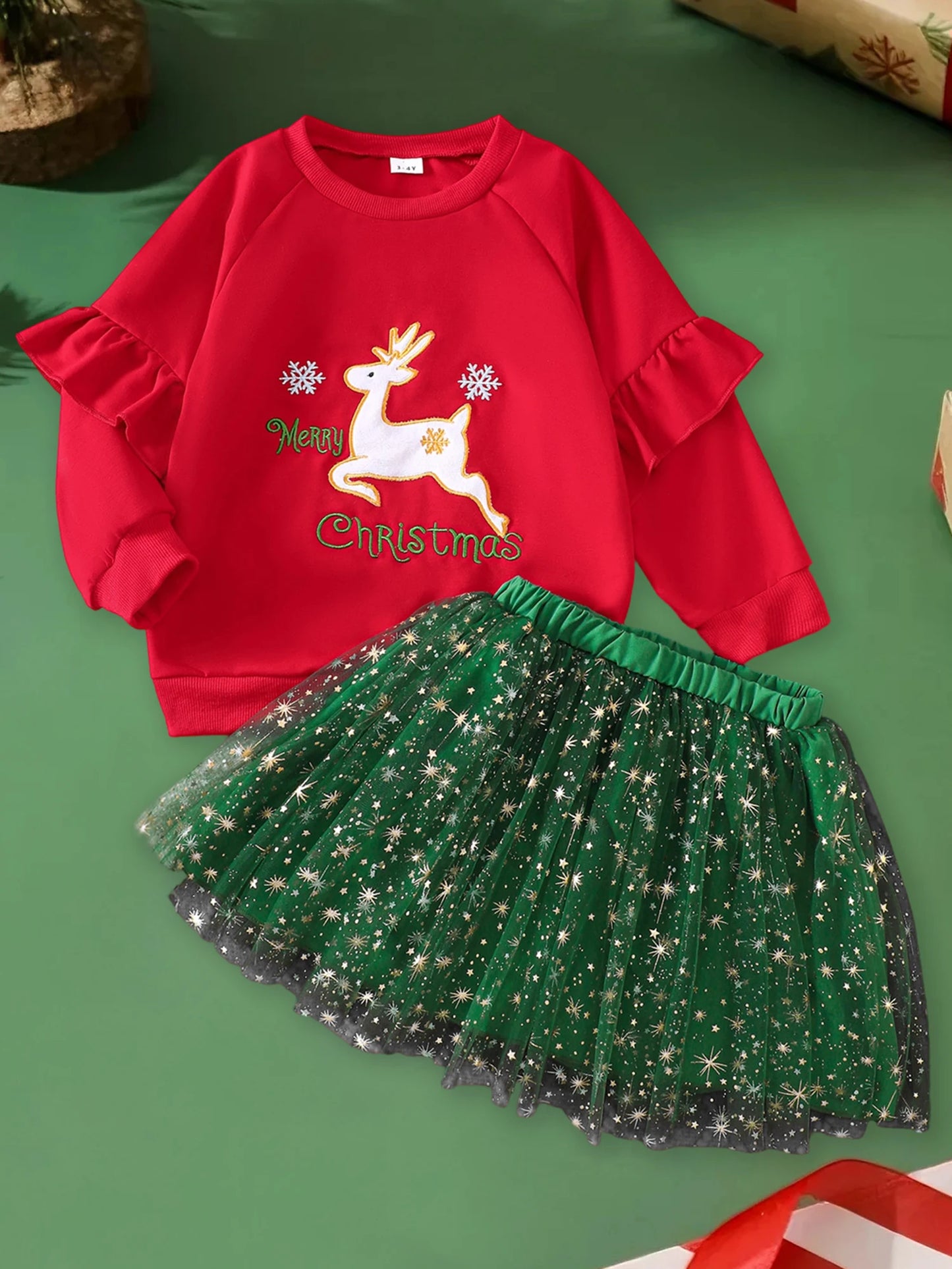 CN Guangdong Christmas Baby Girl Santa Romper Set With Headband