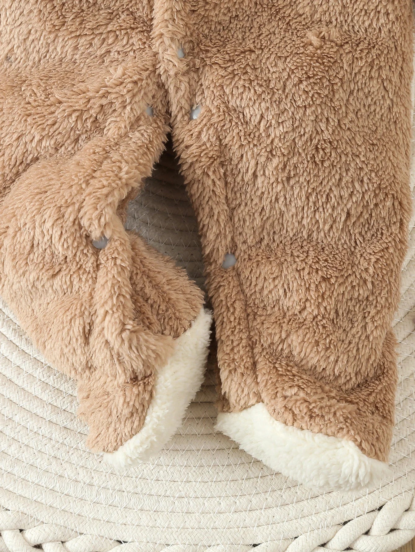 Rvxuanbaby Autumn Newborn Baby Rompers Warm Fleece Hooded