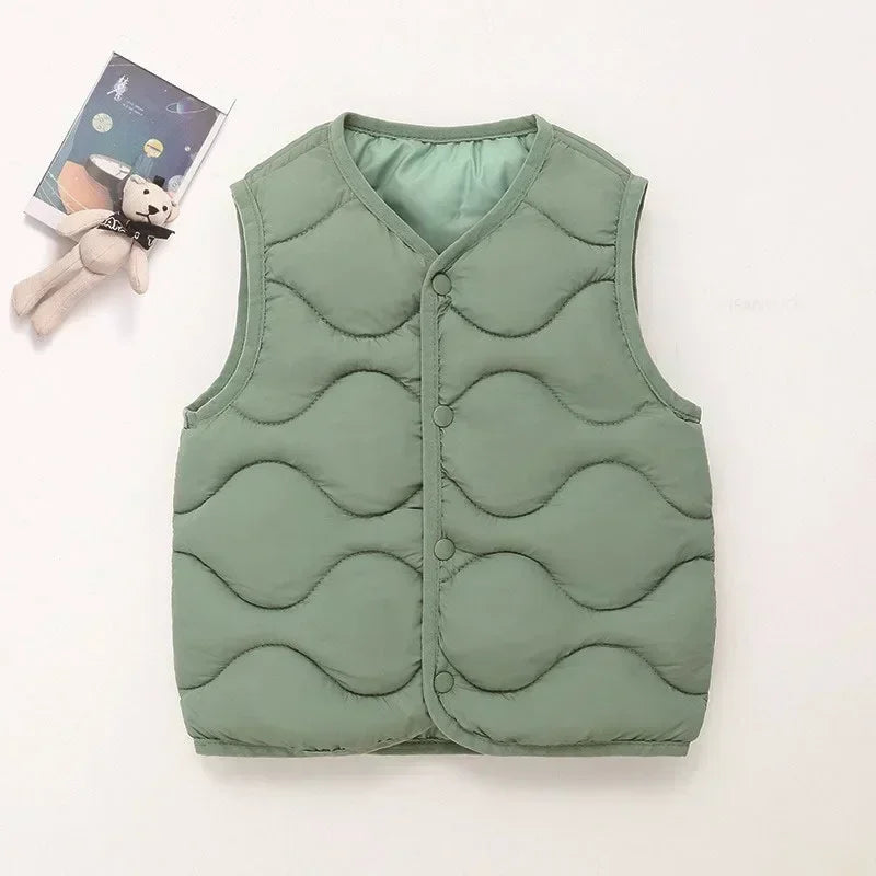 SONKPUEL Unisex Kids Woolen Vest Autumn Winter Warm