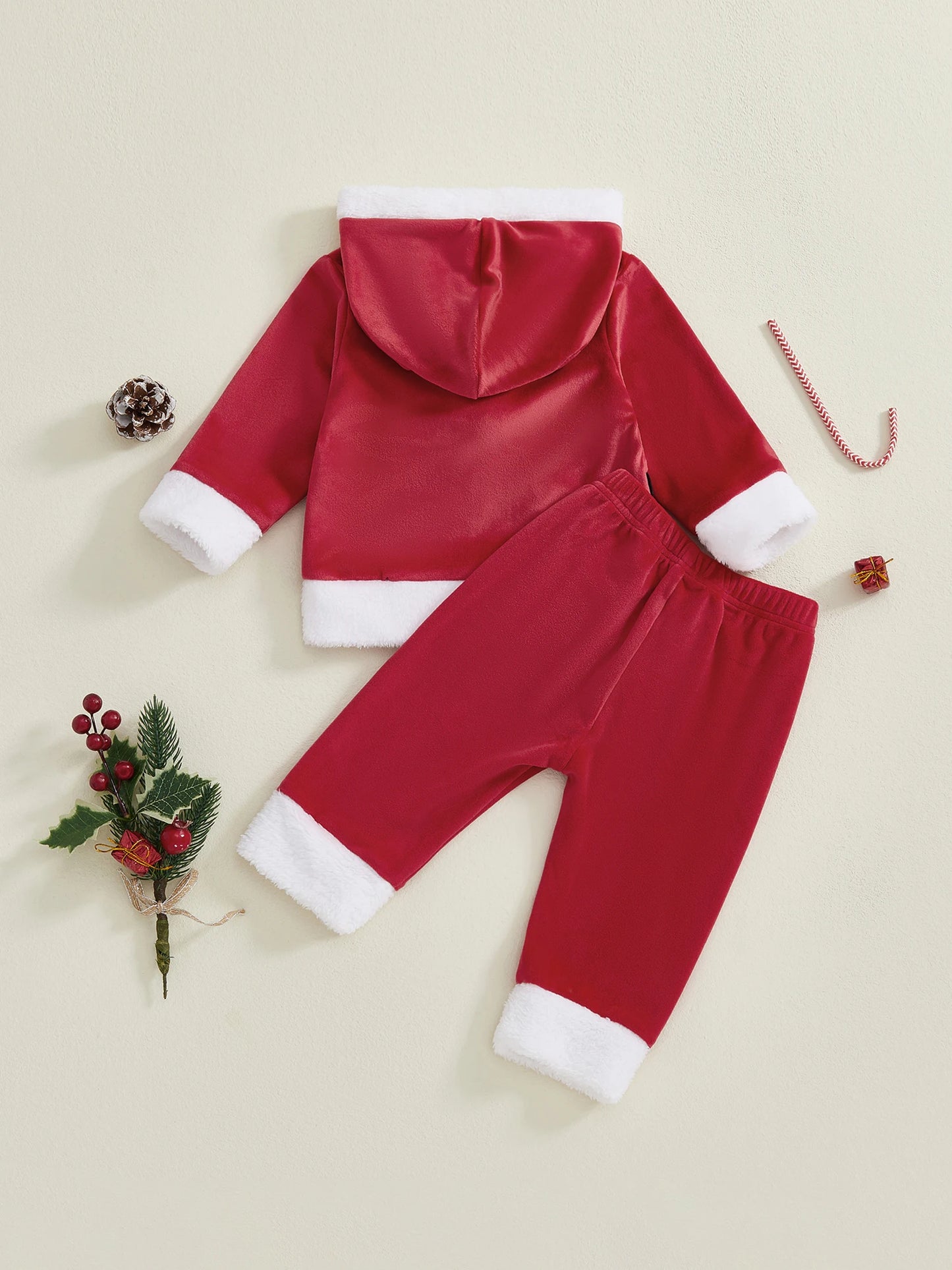 Guangdong CN Kids Santa Claus Costume Hoodie and Pants Set
