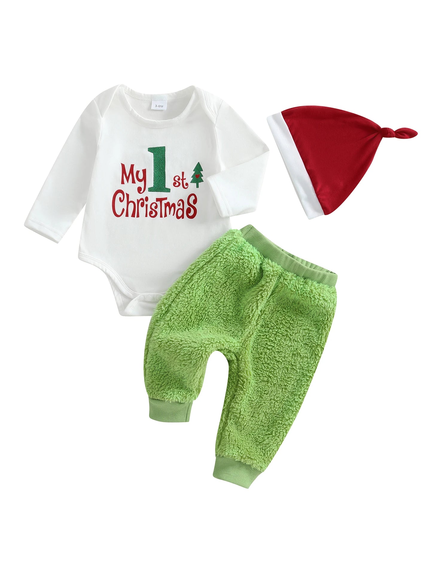 Winter Warm Newborn Romper Set With Hat 3Pcs Letter Print