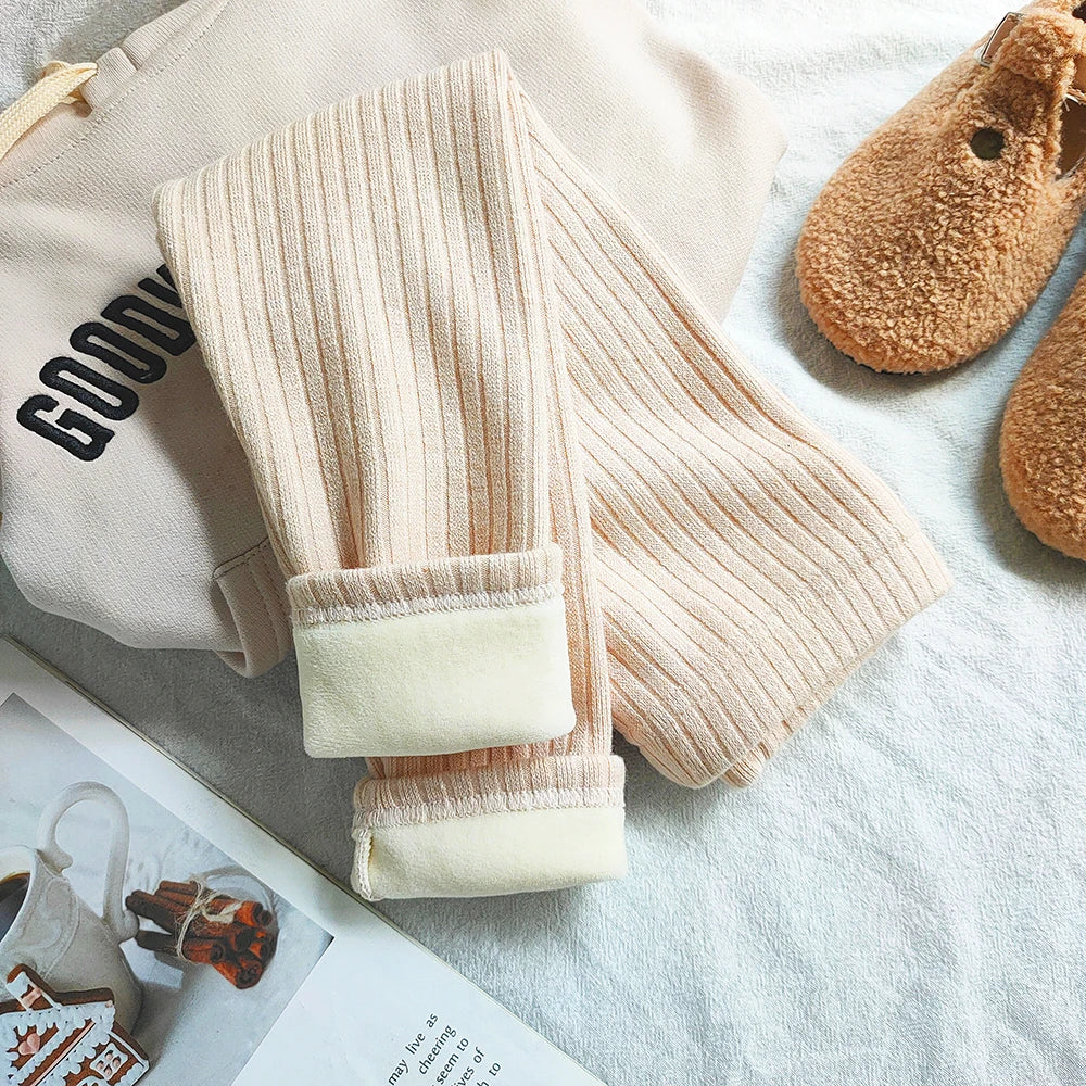 Chirarrose Cashmere Warm Pants for Girls Velvet Leggings