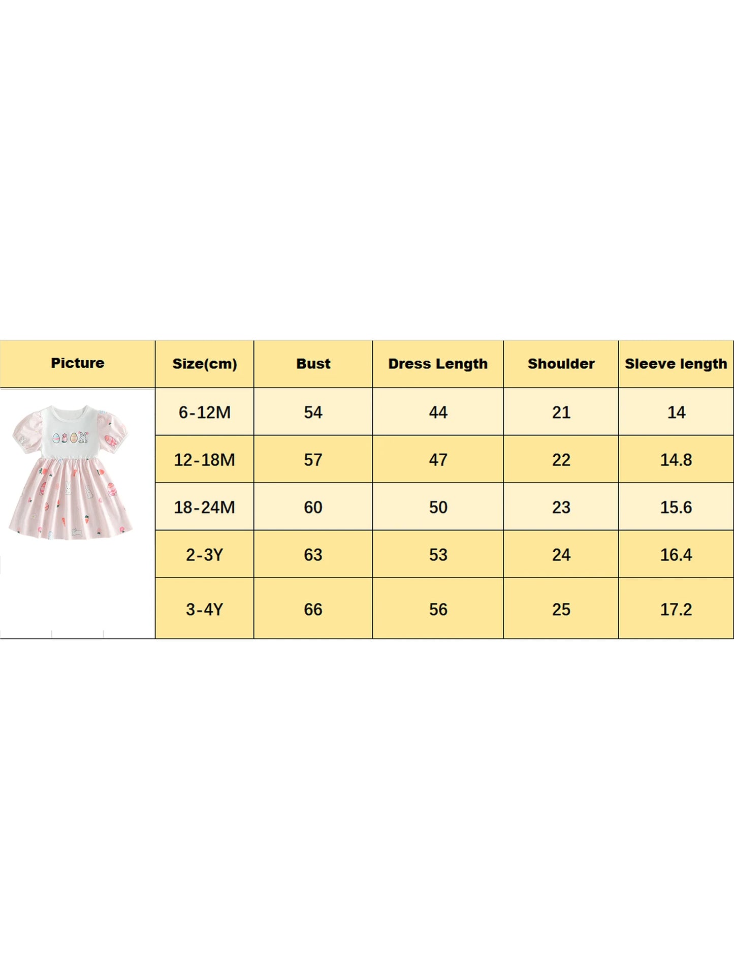 Adorable Easter Bunny Dress For Baby Girls With Stripe Print