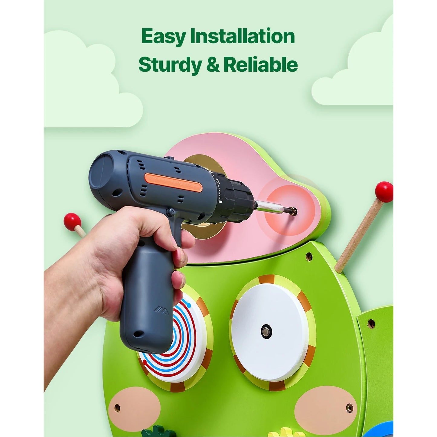 SucceBuy Caterpillar Kids Wall Busy Board 12 Activities