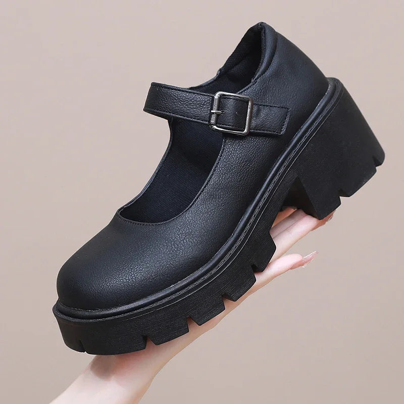 PARUSM Women Mary Jane Platform Pumps Lolita Style Heels
