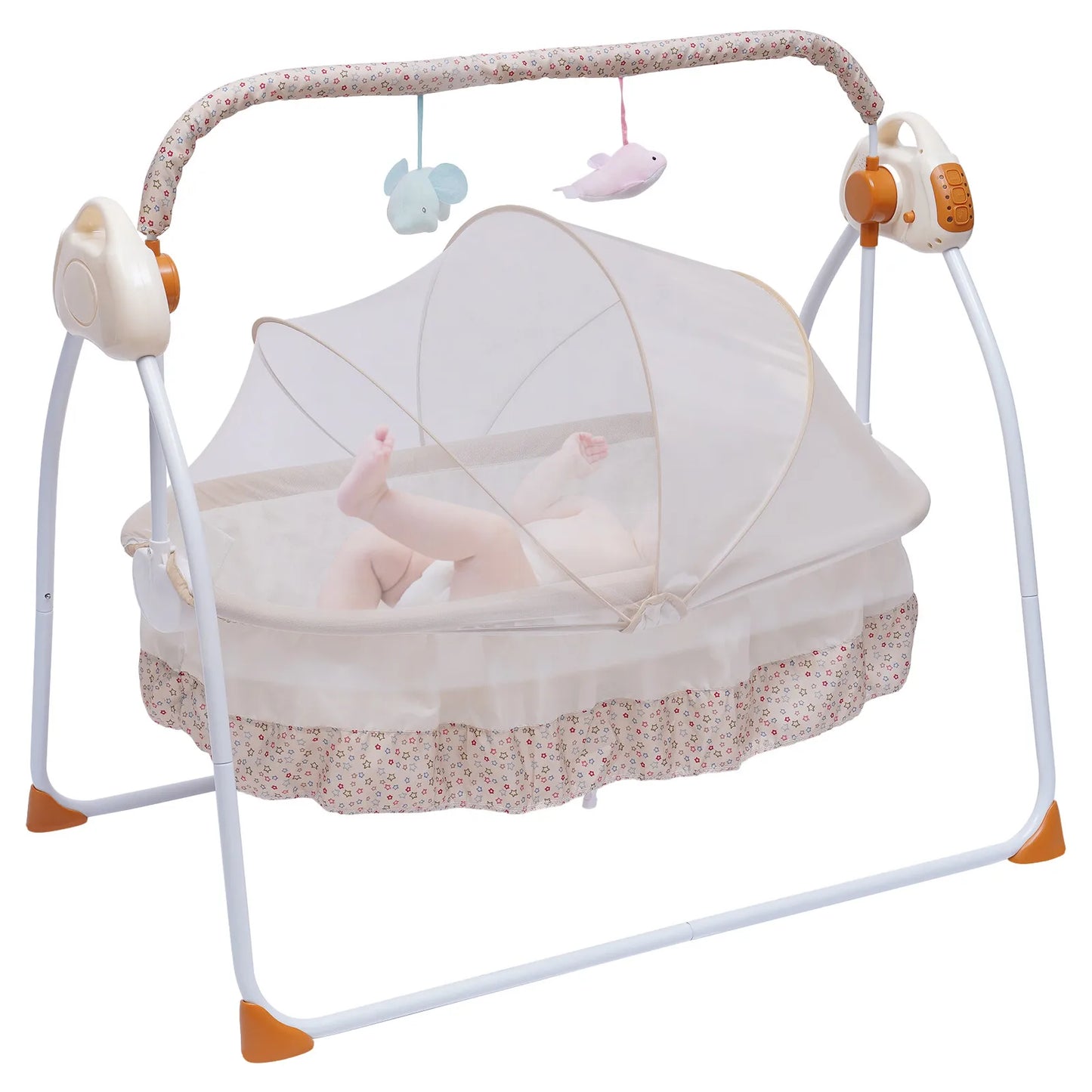 Hign Concerned Electric Baby Swing Cradle With Bluetooth