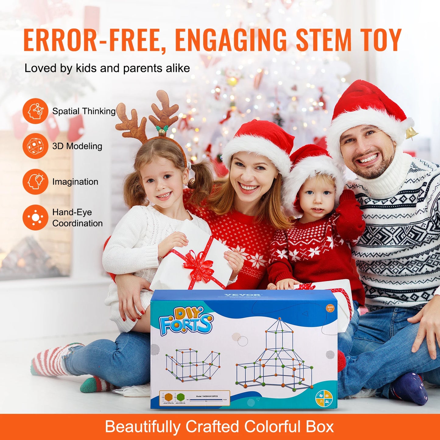 SucceBuy Fort Building Blocks Kit For Kids Creative Play