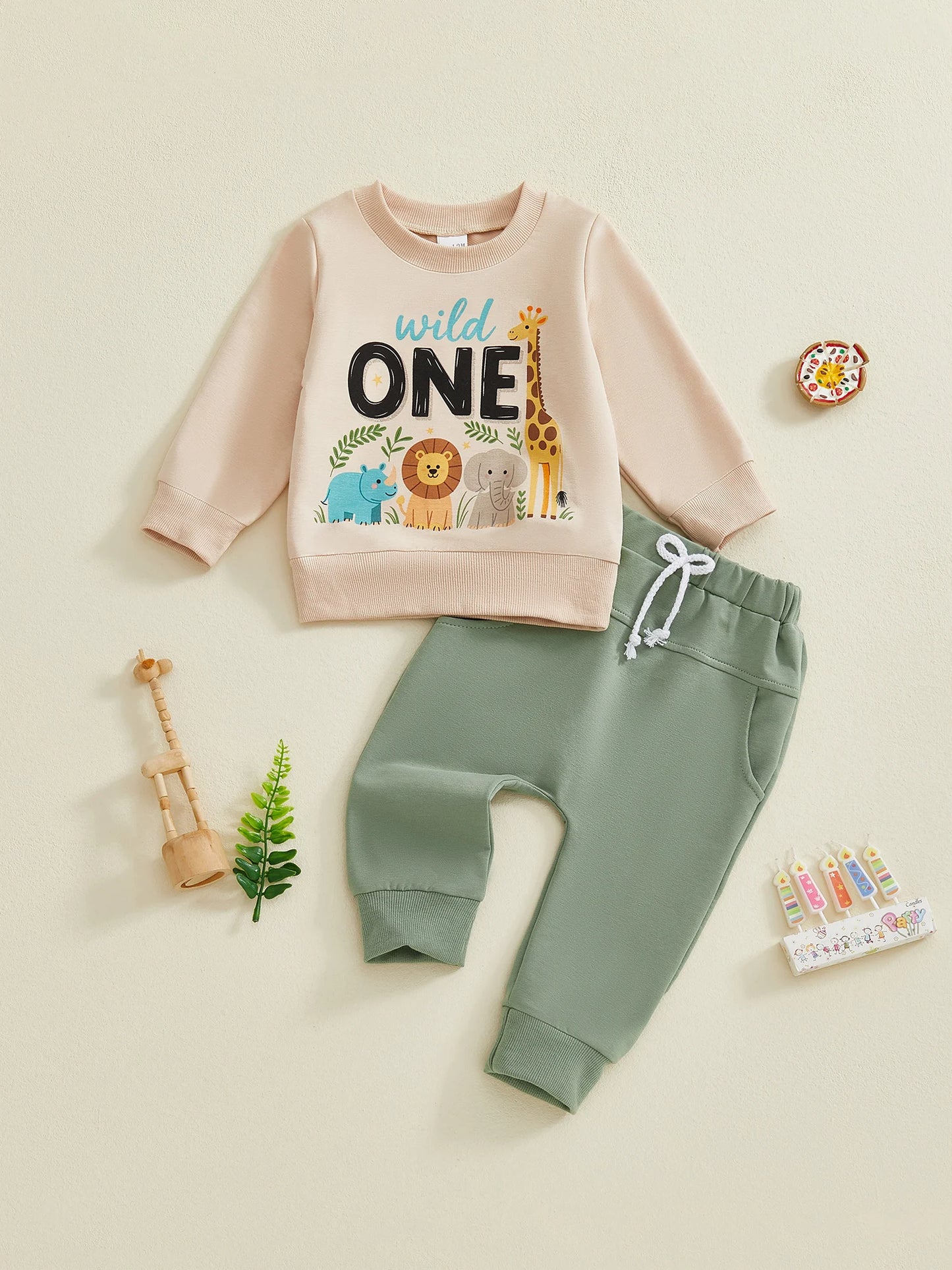 Guangdong Toddler Unisex TwoPiece O Neck Top Drawstring Pants Set