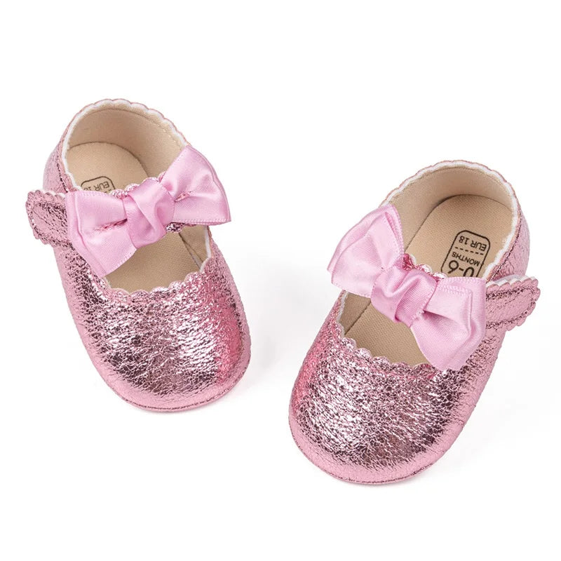 Guangdong Baby Moccasins With Bow Detail Anti Slip Soft Sole Prewalker Shoes