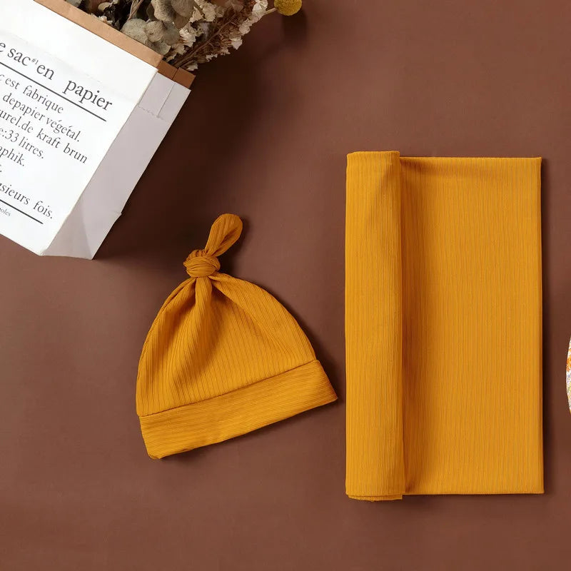 Simplicity Baby Headband and Blanket Set Cotton Lightweight