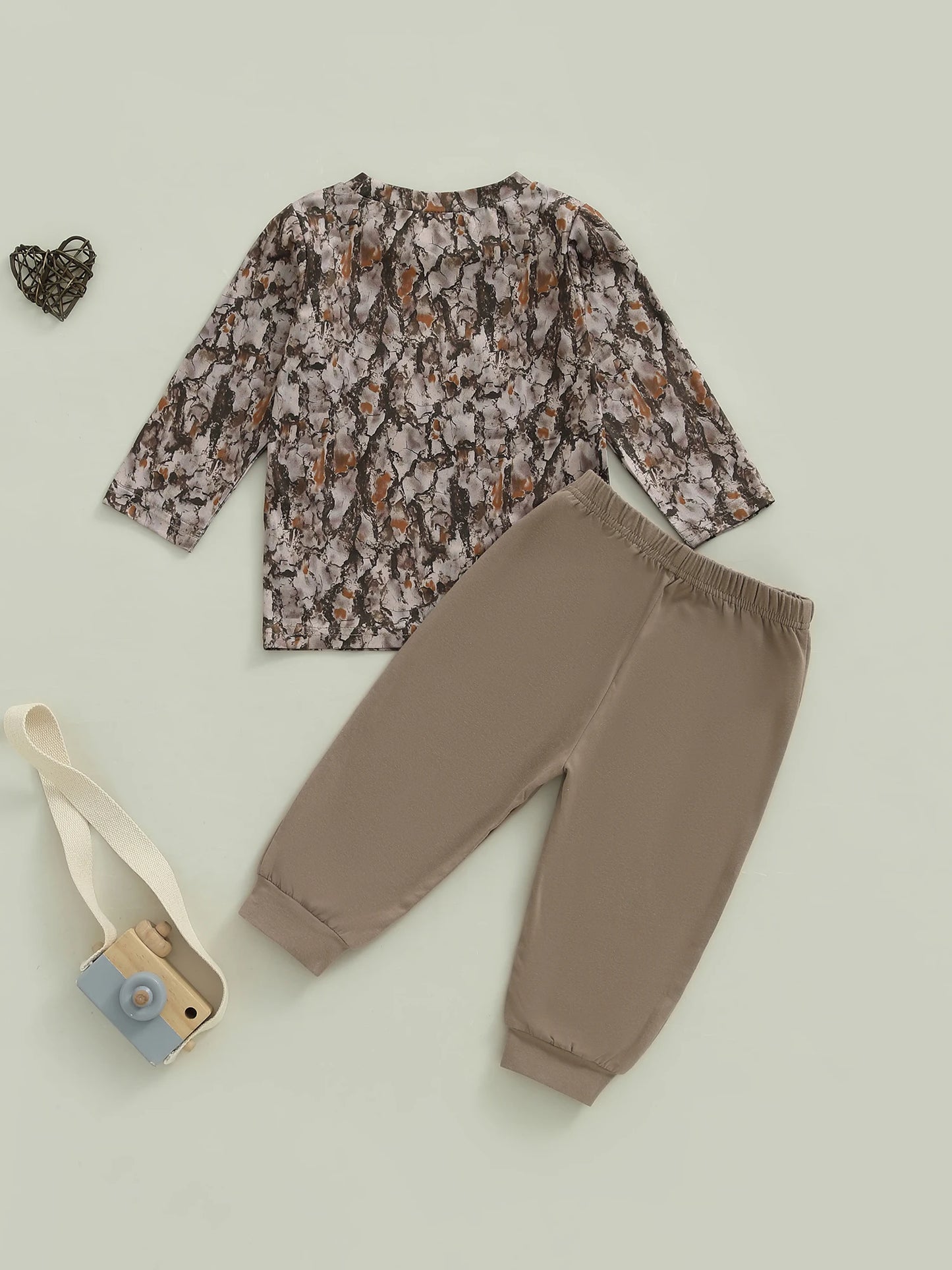 CN Guangdong Toddler Boy Plaid Flannel Shirt Jeans Set