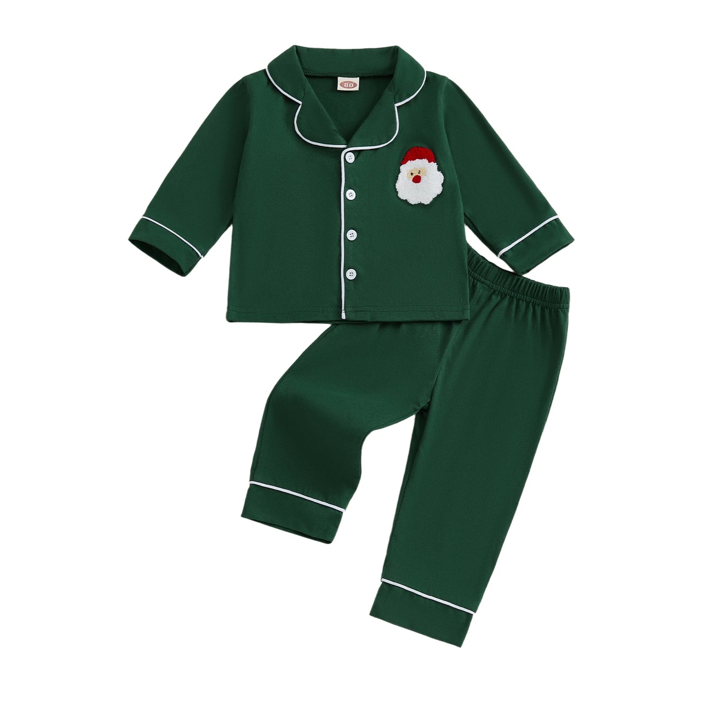 Guangdong CN Reindeer Embroidered Baby Christmas Pajama Set