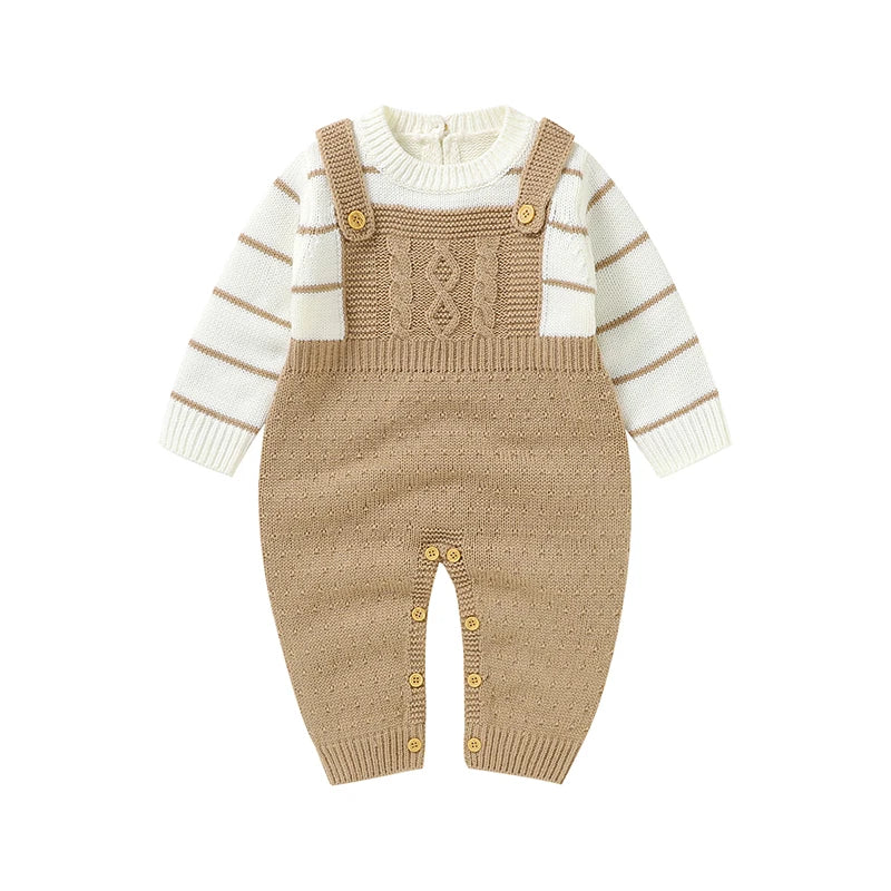 Mimixiong Winter Baby Rompers Unisex Knitted Jumpsuits