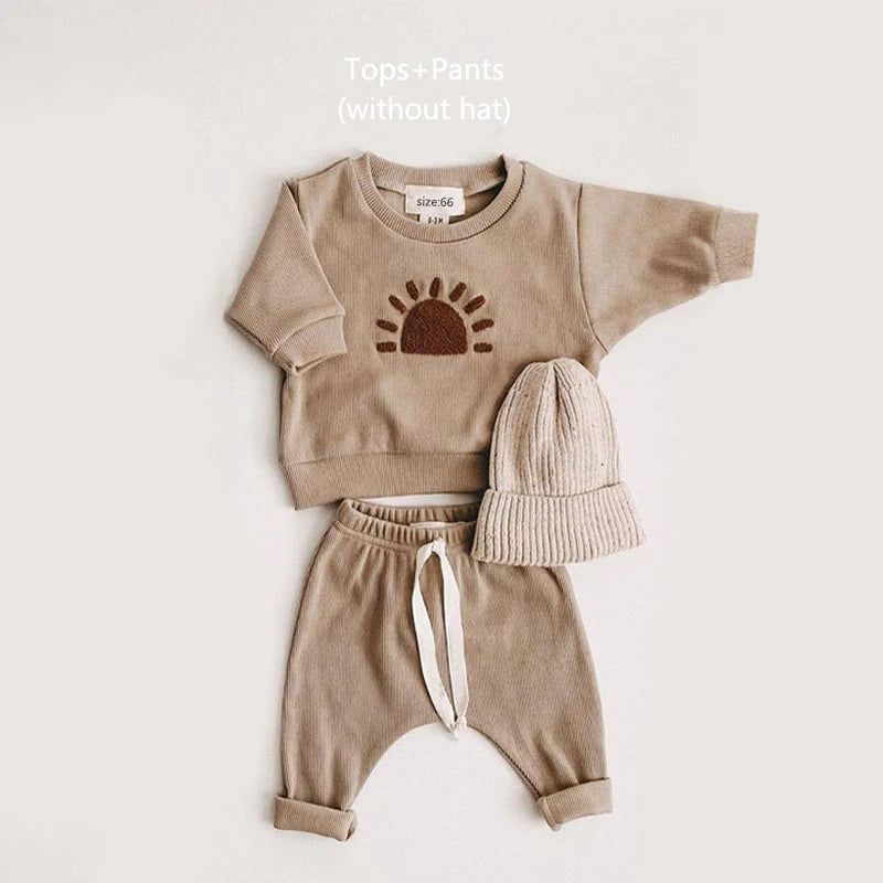 Cotton Baby Clothing Sets Long Sleeve Sweatshirt And Pants