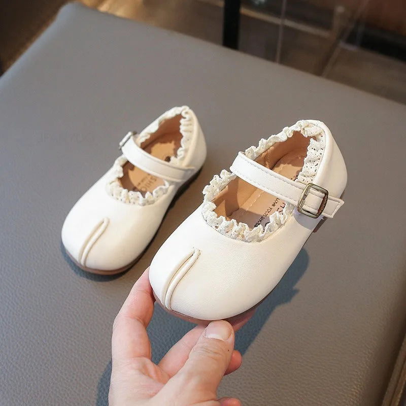 Children Flat Shoes Leather Princess Lolita Style For Girls