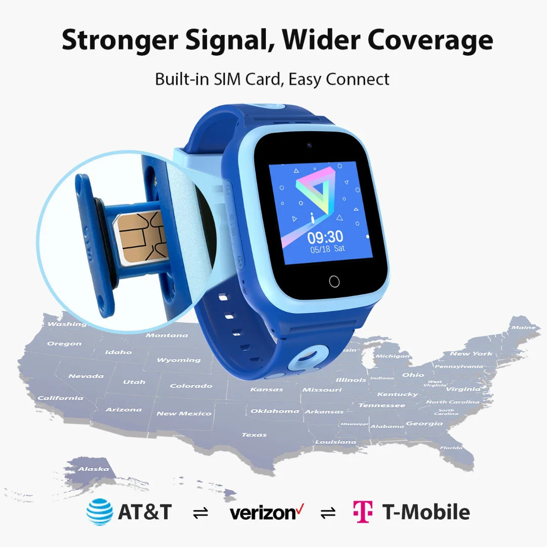 4G Kids Smart Watch With GPS Video Call And SIM Card