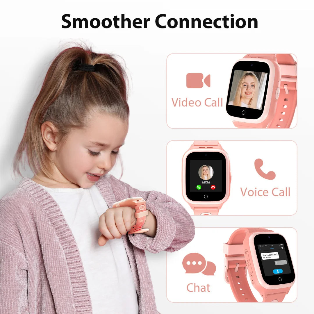 4G Kids Smart Watch With GPS Video Call And SIM Card