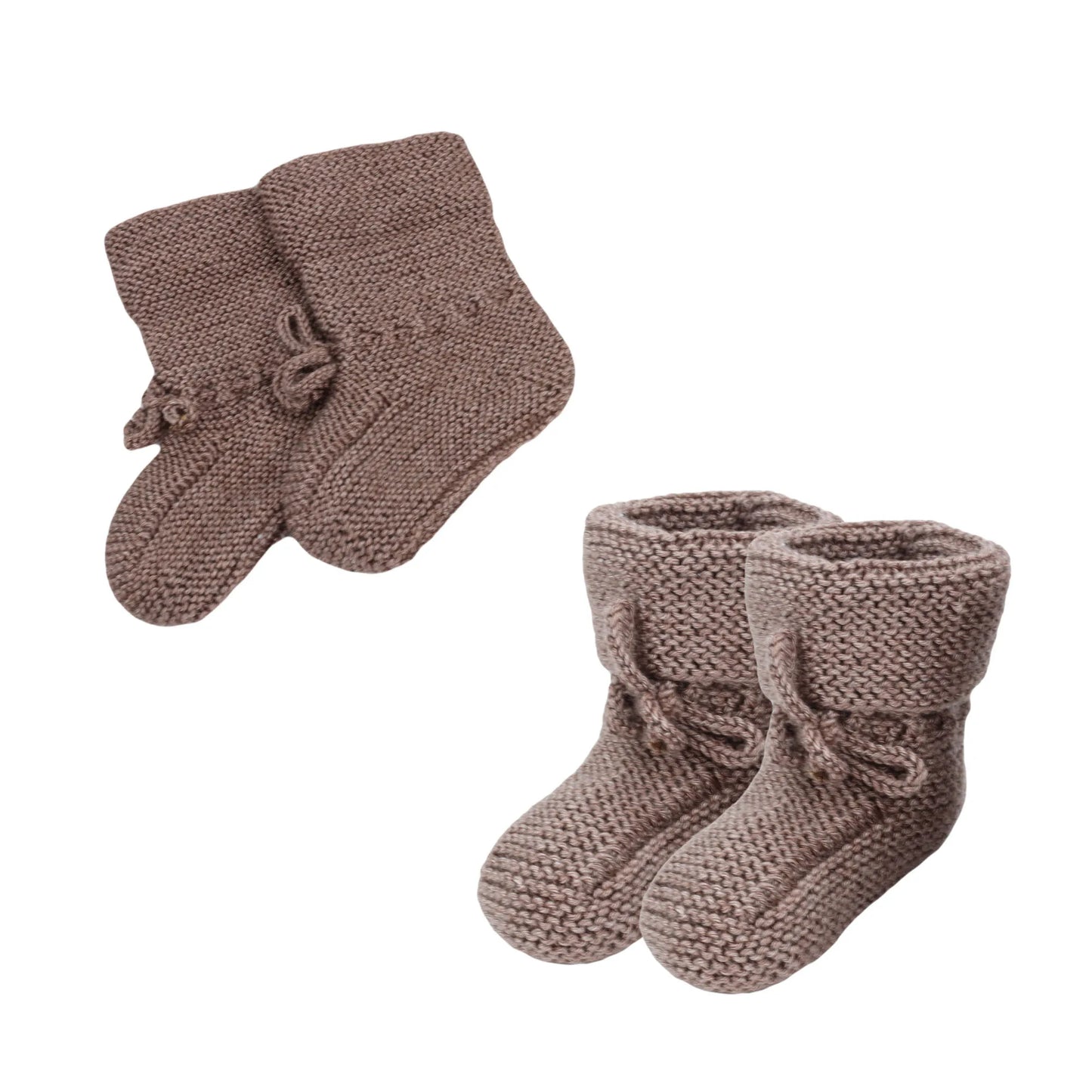 Hand Knitted Baby Wool Bootie Socks Newborn To 12 Months