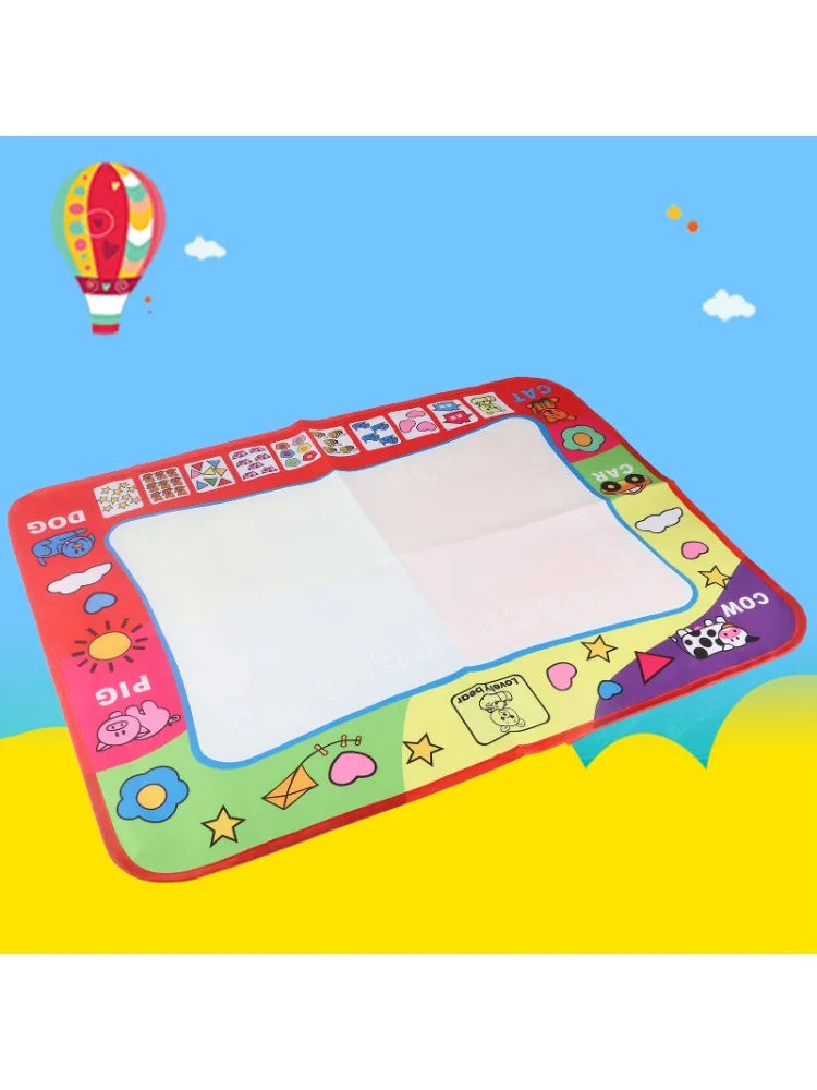 Water Painting Draw Writing Mat Kid Developmental Doodle Board Toy With Pen Magic four-color water canvas
