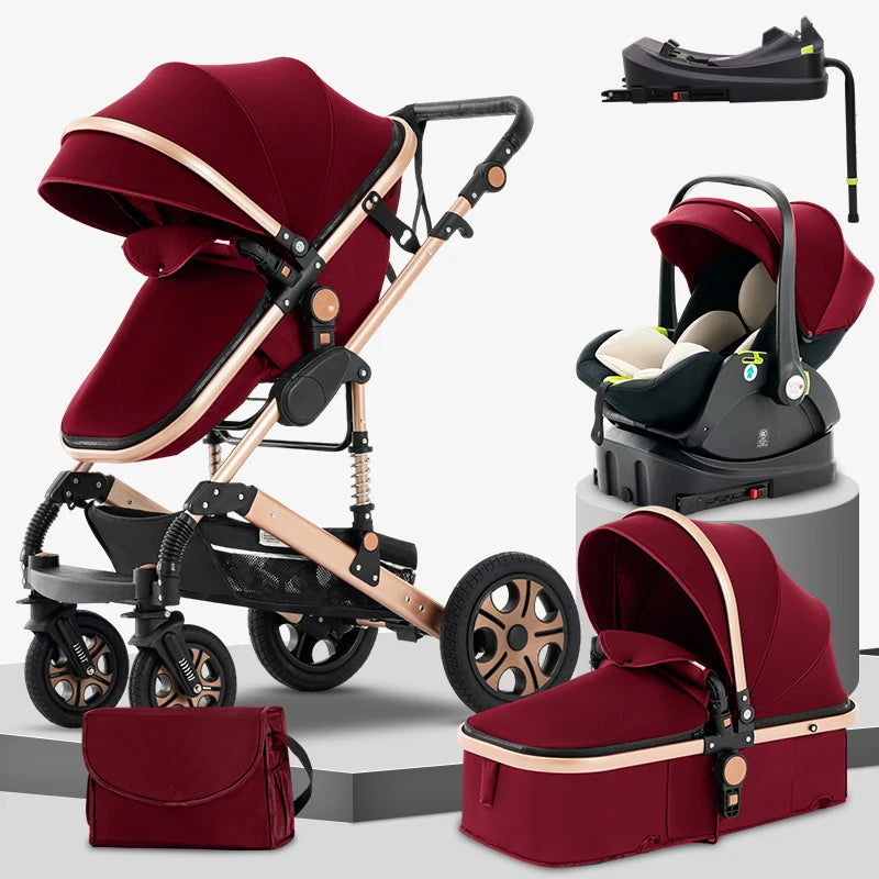 SteAnny 3 In 1 Baby Stroller Travel With Isofix Base