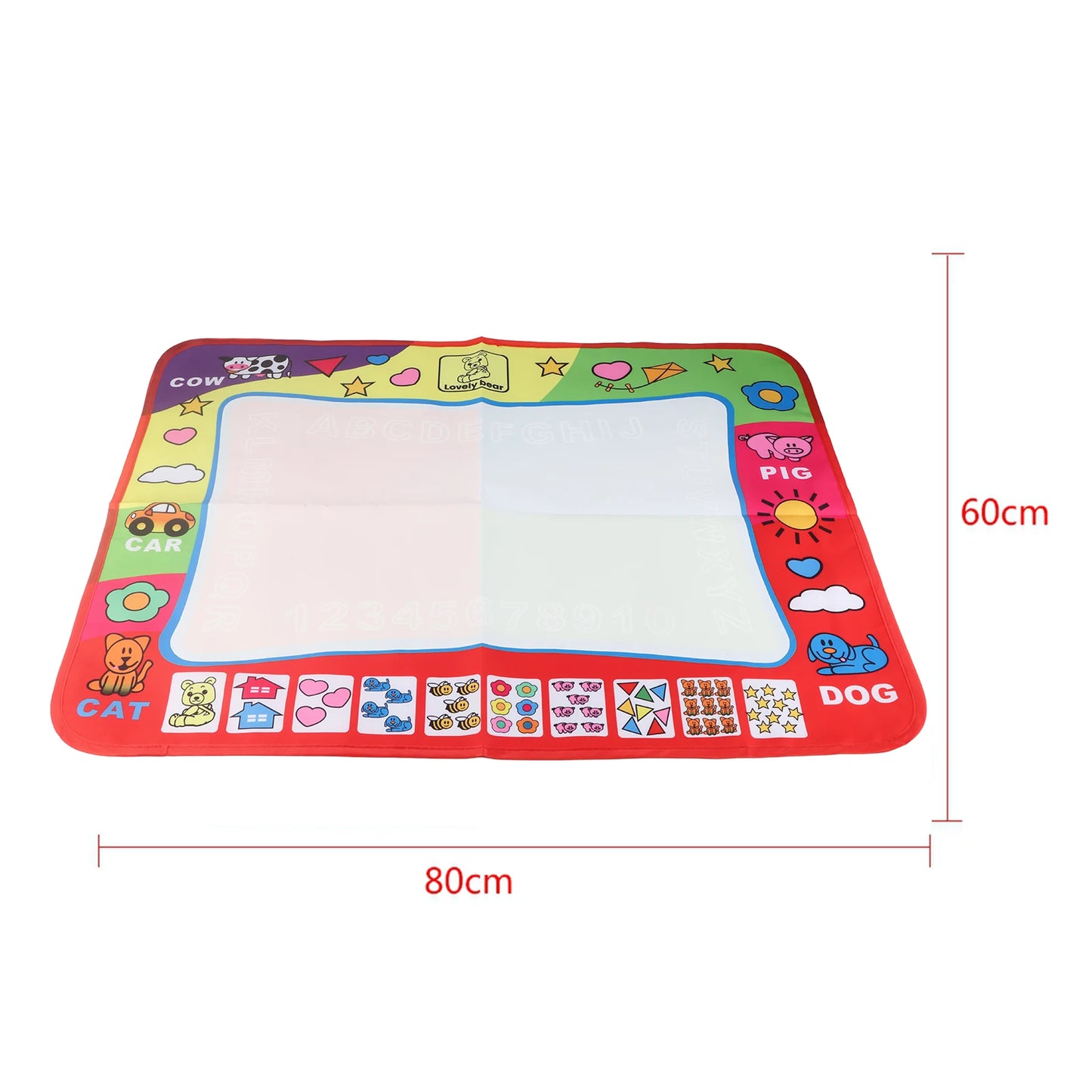 Water Painting Draw Writing Mat Kid Developmental Doodle Board Toy With Pen Magic four-color water canvas