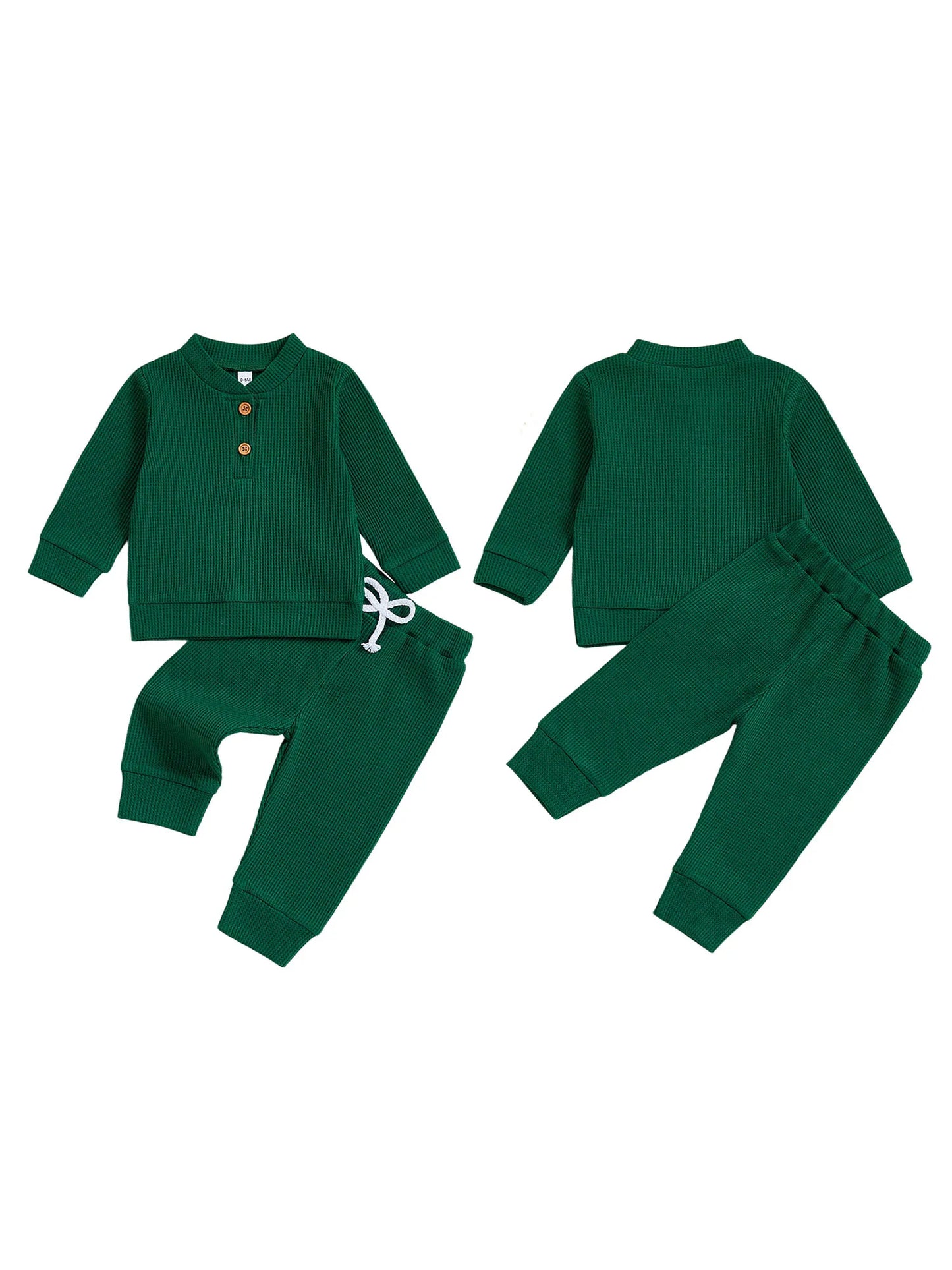 Guangdong Infant Unisex Waffle Knit Two Piece Sweater Jogger Set