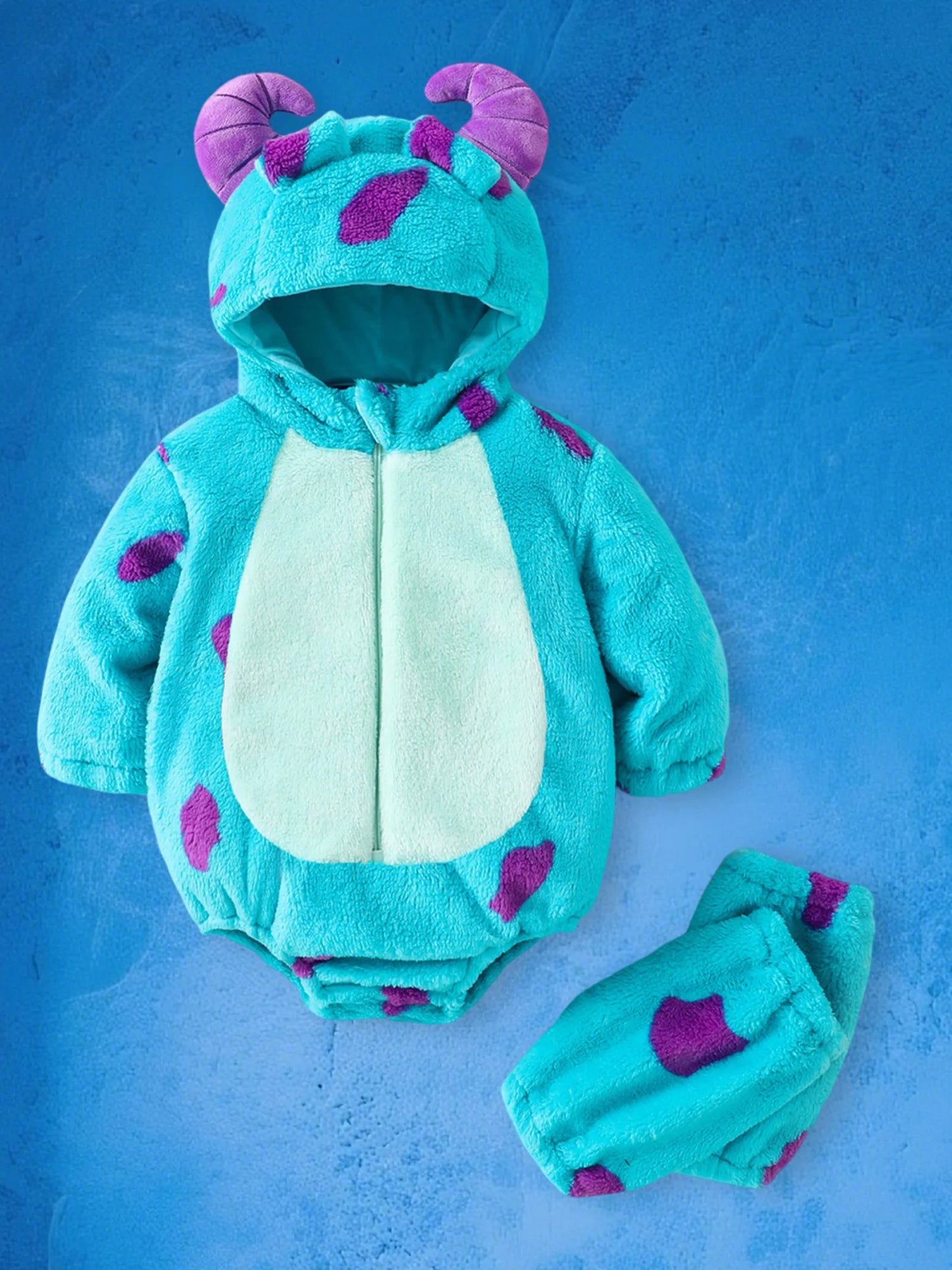 Meihuida Infant Animal Hooded Romper With Leg Warmers