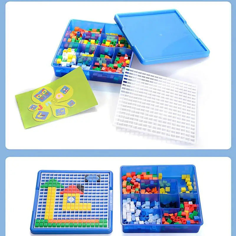 3D Puzzles For Kids Educational Building Bricks 585 PCS Montessori Preschool Learning Toy Enlightenment Jigsaw Puzzle Patterns