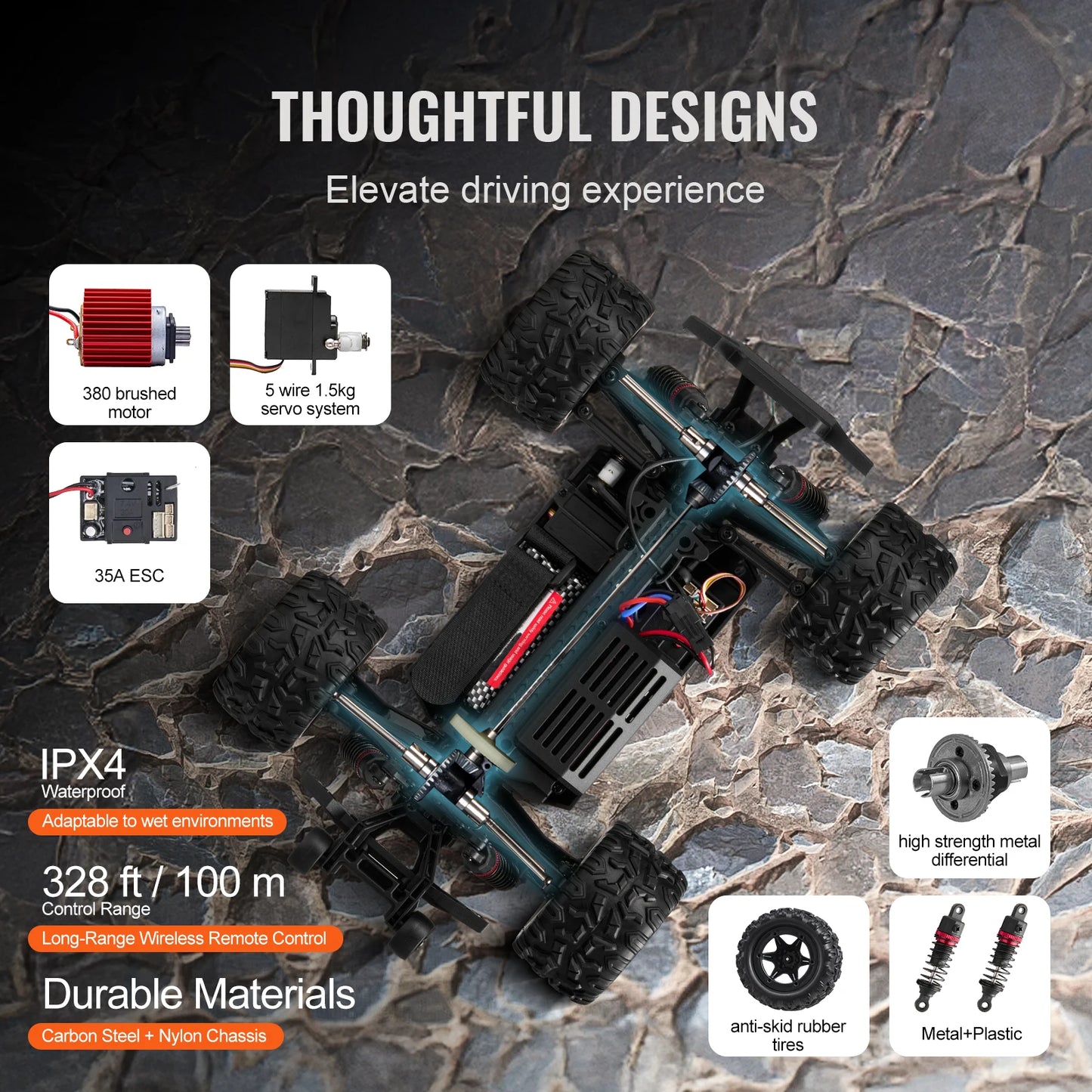 SucceBuy 1To18 RC Car 40kmh High Speed 4WD Monster Truck