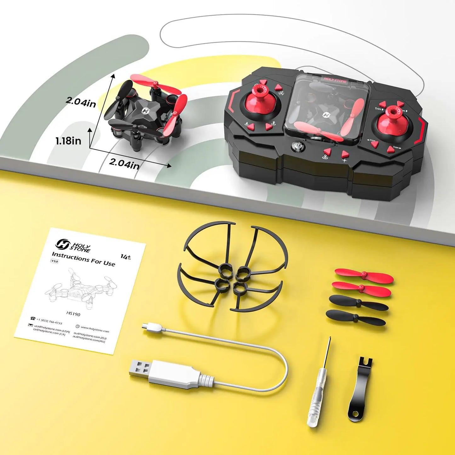 Holy Stone HS190 Mini Drone Foldable Portable Altitude Hold