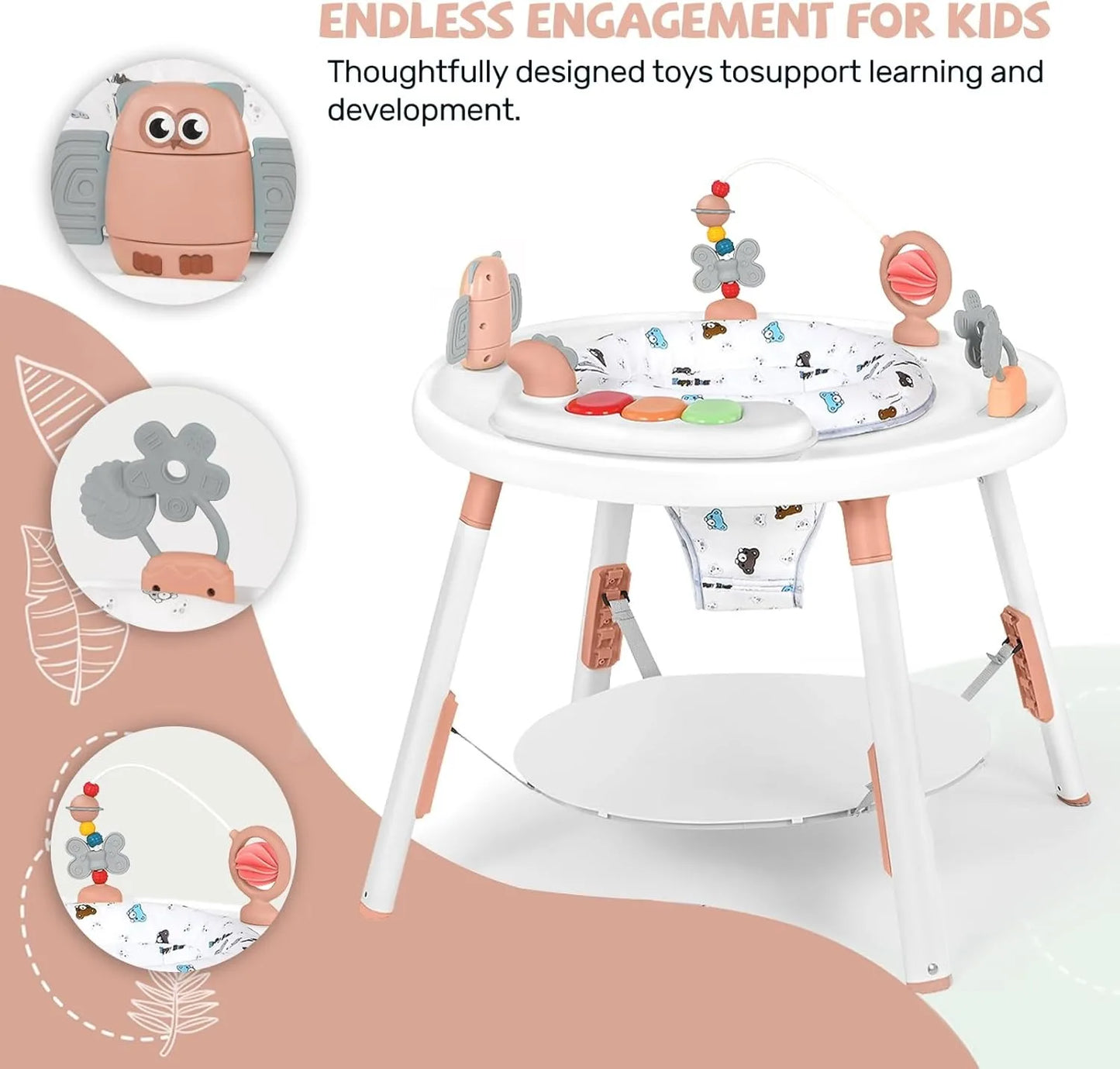 Ubravoo 3 In 1 Baby Activity Center With Rotating Seat