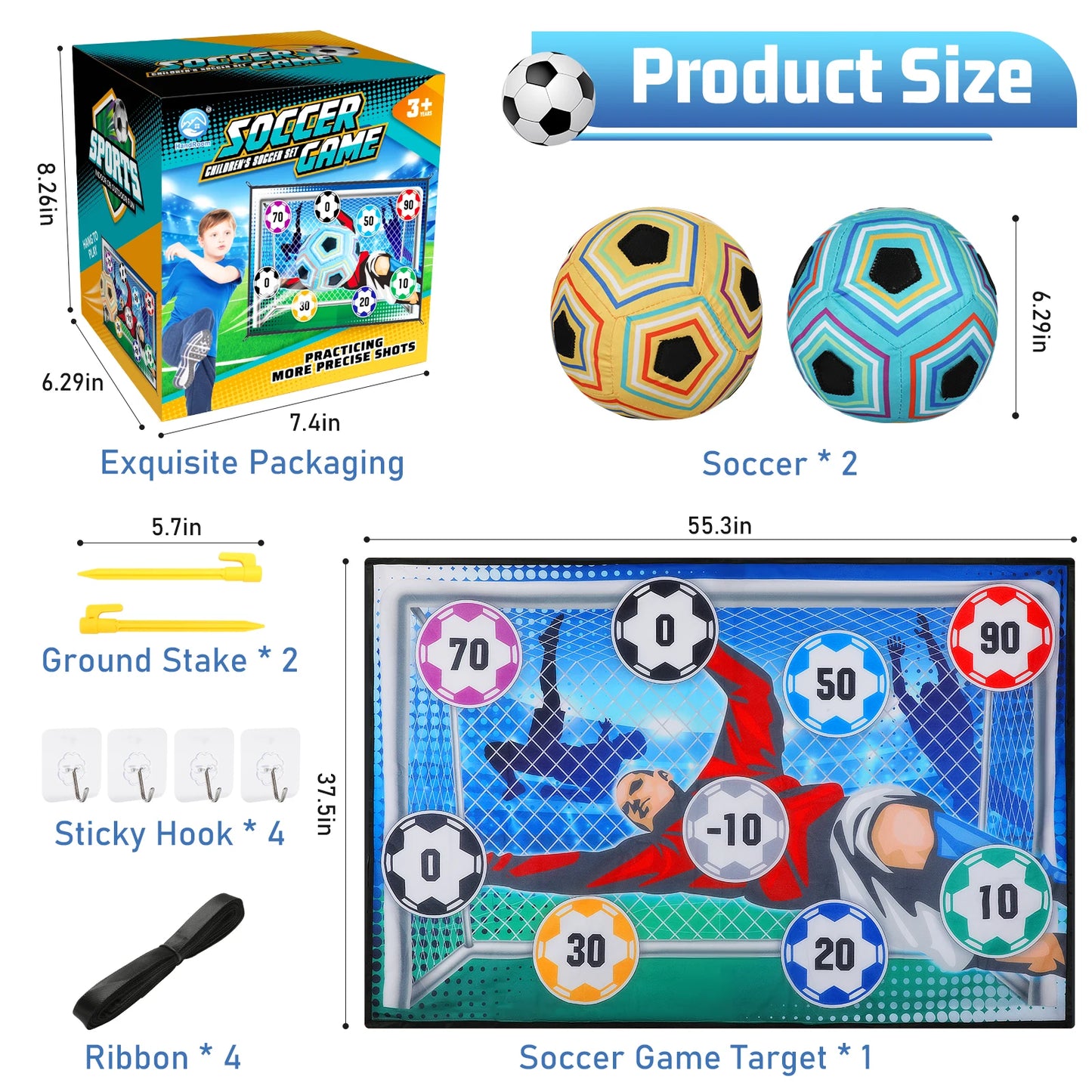 VATOS Football Ball Game Set For Kids Indoor Outdoor Play