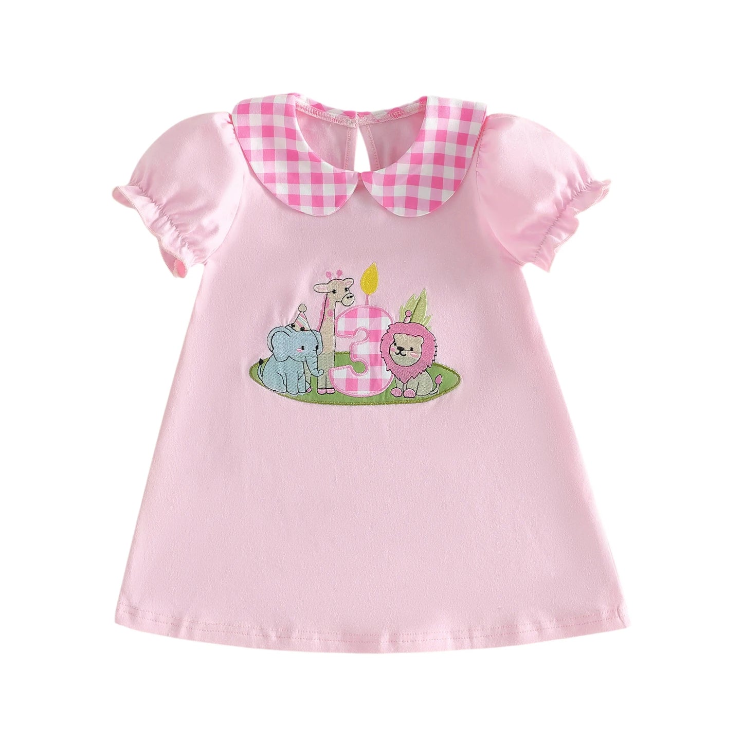 Toddler Girls Party Dress With Floral Embroidery And Ruffled Sleeves