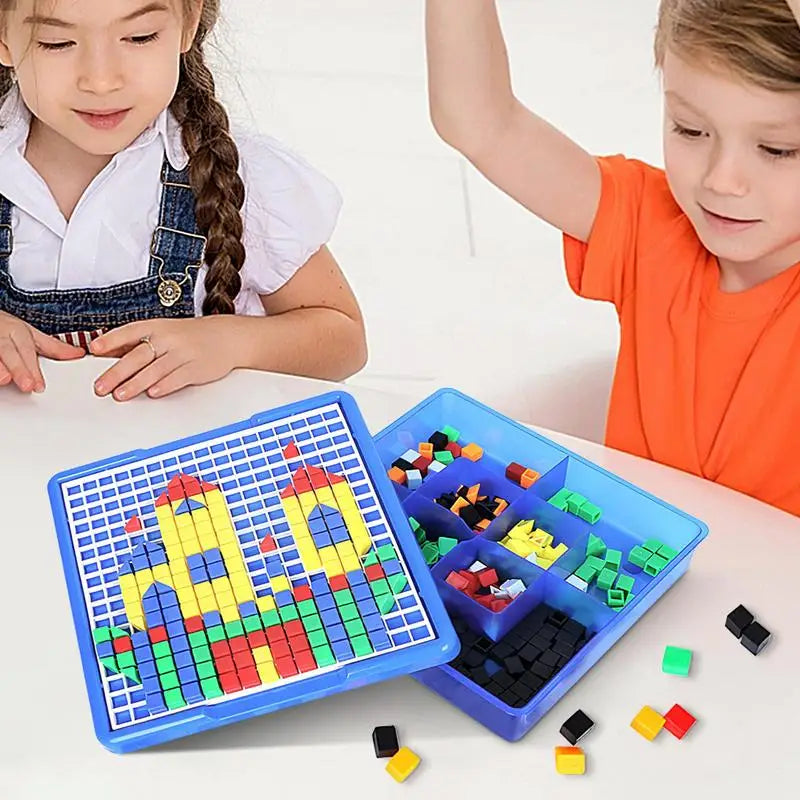 3D Puzzles For Kids Educational Building Bricks 585 PCS Montessori Preschool Learning Toy Enlightenment Jigsaw Puzzle Patterns