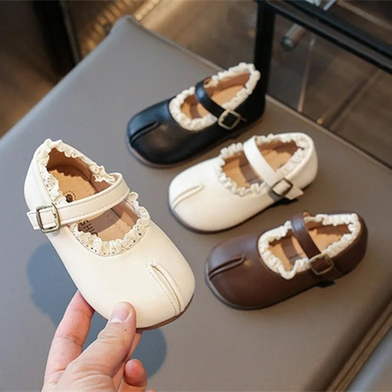 Children Flat Shoes Leather Princess Lolita Style For Girls
