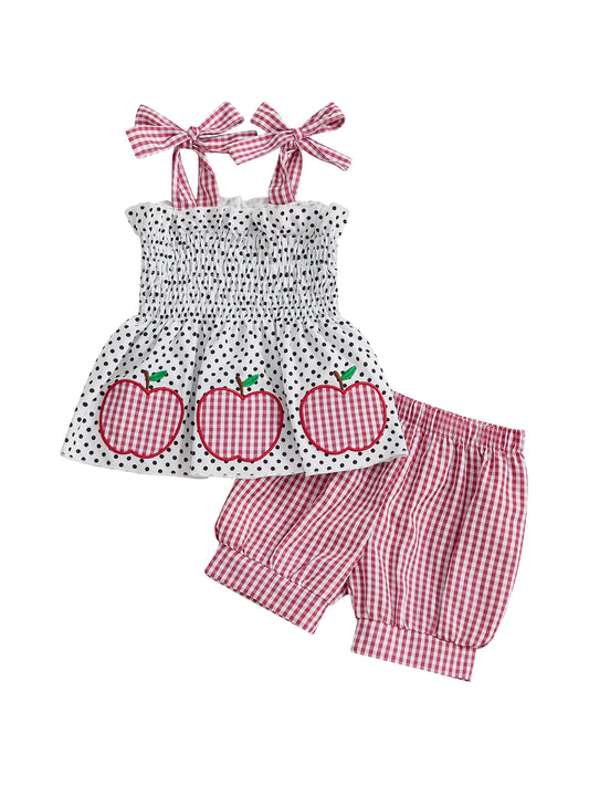 Toddler Girl Floral Sleeveless Top And Denim Shorts 2Piece Set