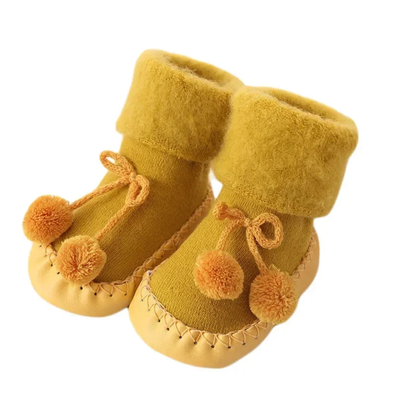 Unisex Baby Cotton Non Slip Socks For Winter Warmth