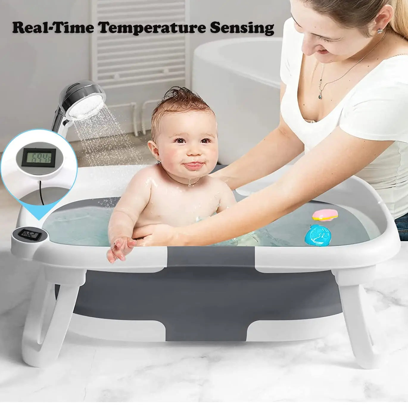 Hign-concerned Baby Bath Tub With Temperature Indicator