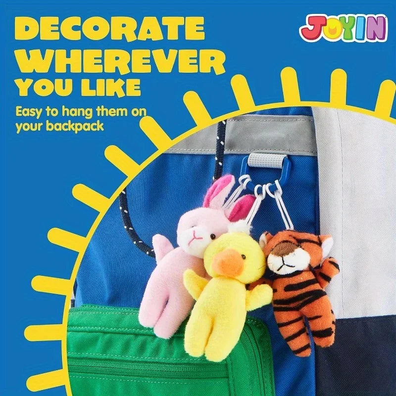 Joyfy 24 Pcs Mini Animal Plush Toys Bulk Party Favors