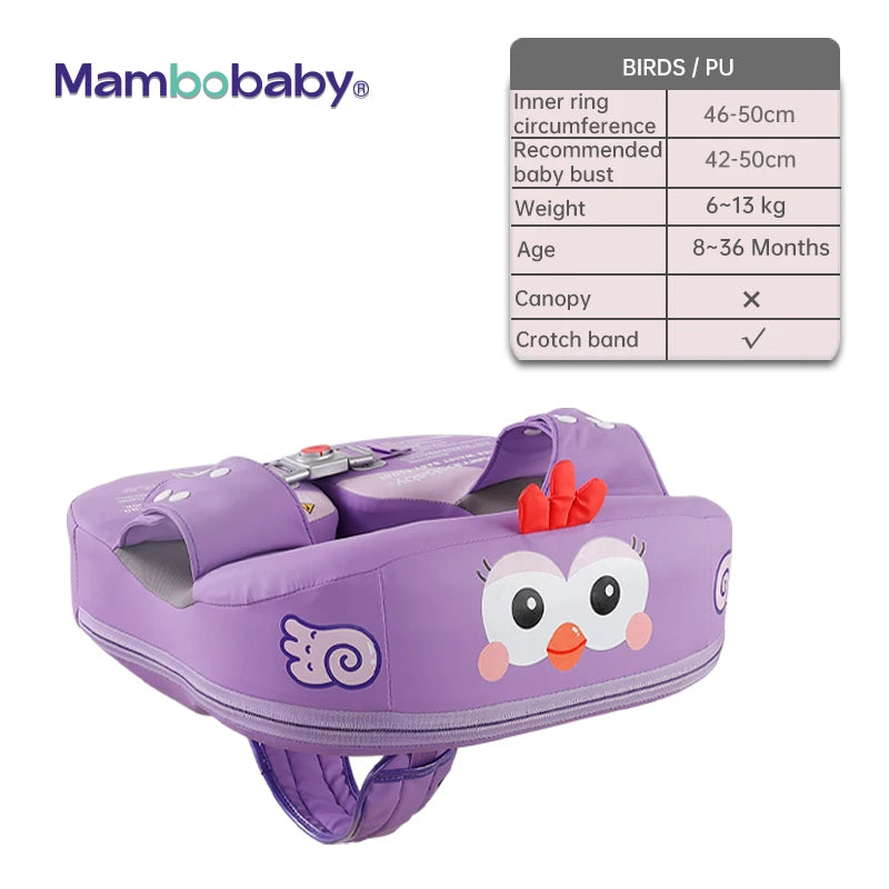 Mambobaby Baby Float With Sunshade Crotch Strap Ring
